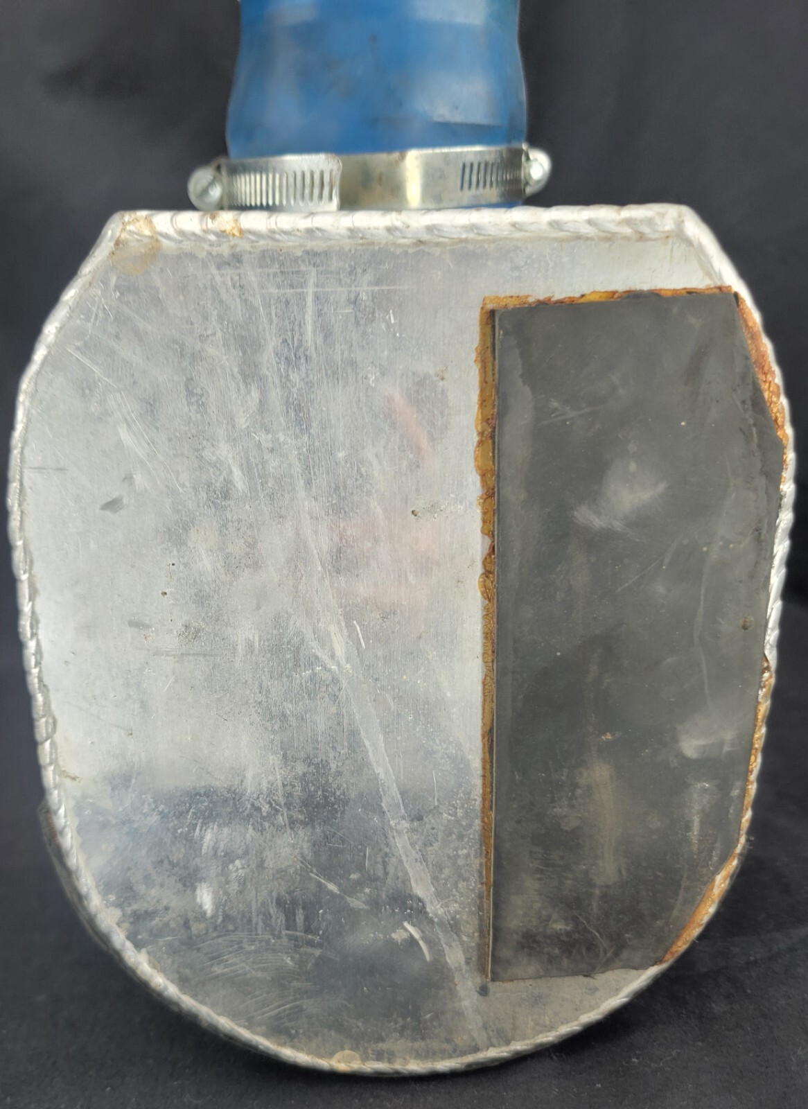 DG Tri-Oval Yamaha Kawasaki Jet Ski Silver Metal Aluminum Exhaust Water Box