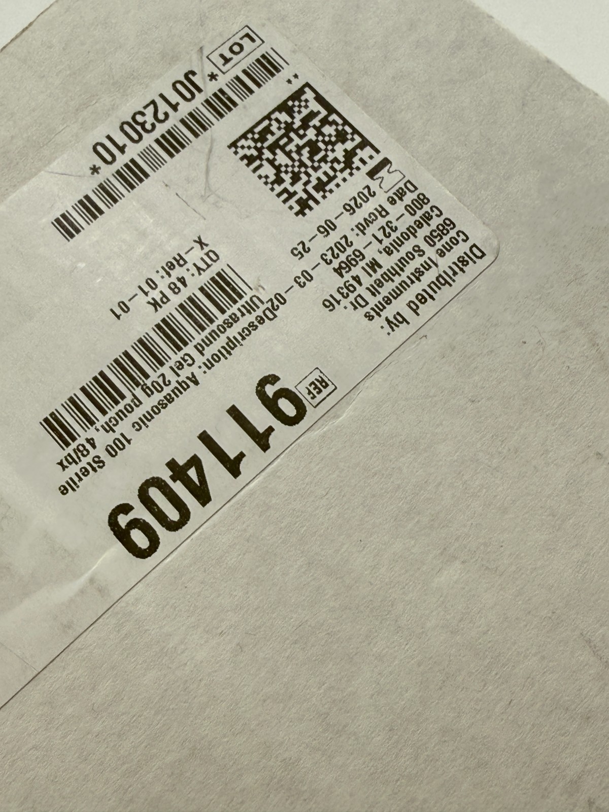 Parker 01-01 Aquasonic 100 Ultrasound Transmission Gel 20gr, 48 Foil Packs 05/26