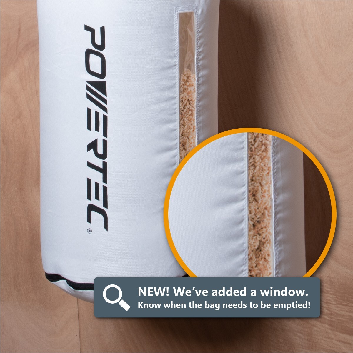 POWERTEC 70398 Dust Filter Bag for Wall Mount Dust Collectors, 30 Micron