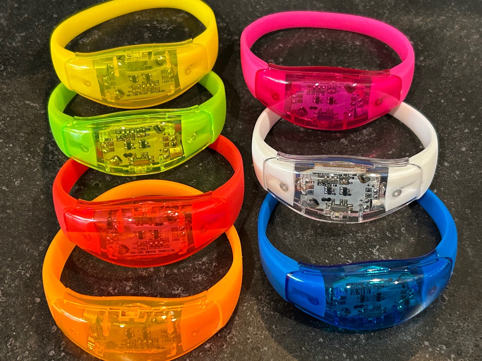 FLASH LED BRACELET wristband bangle Light motion/sound glow dance party holiday