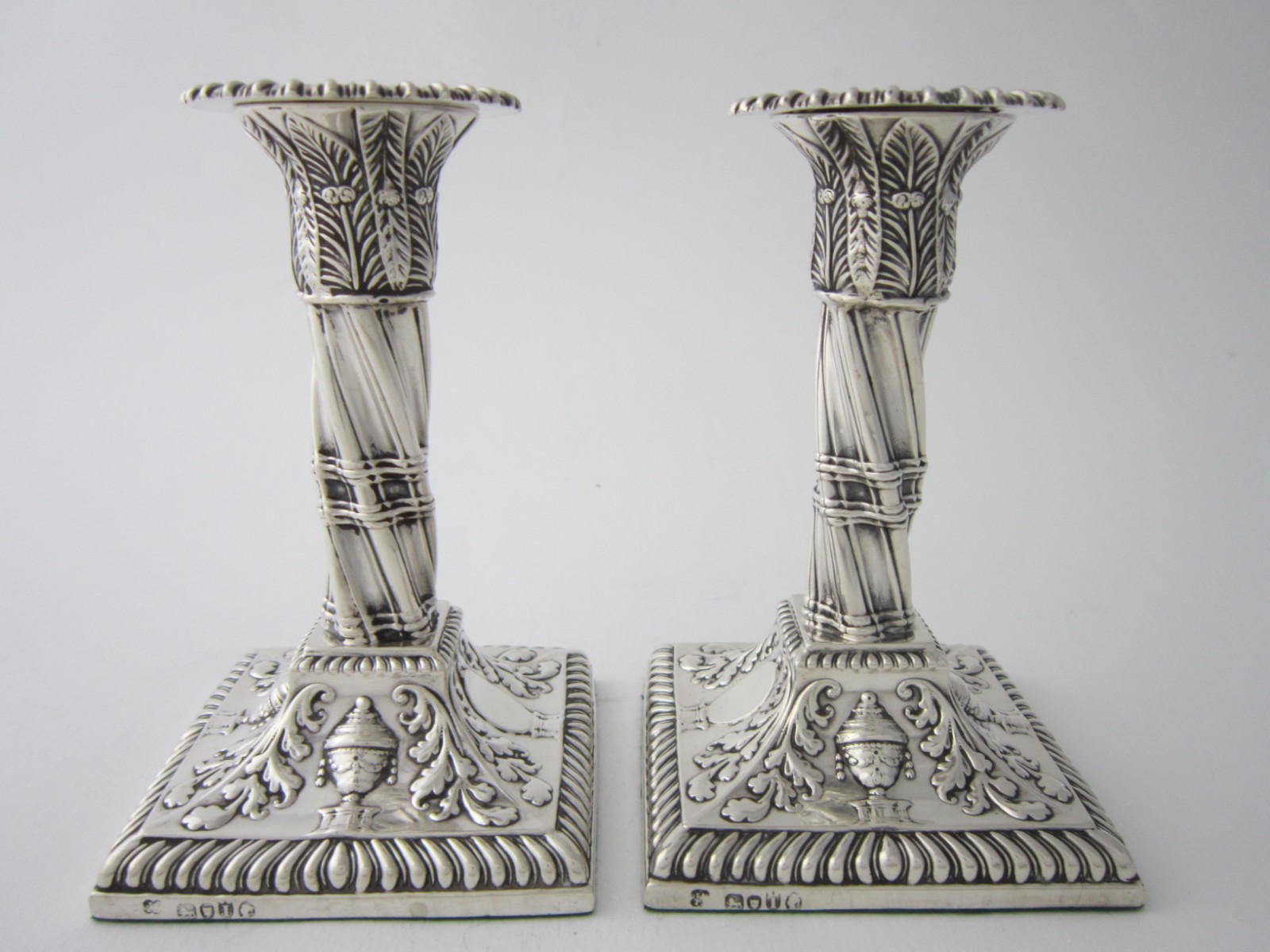 Antique Victorian Sterling Silver Candlesticks - 1884 by Aldwinckle & Slater