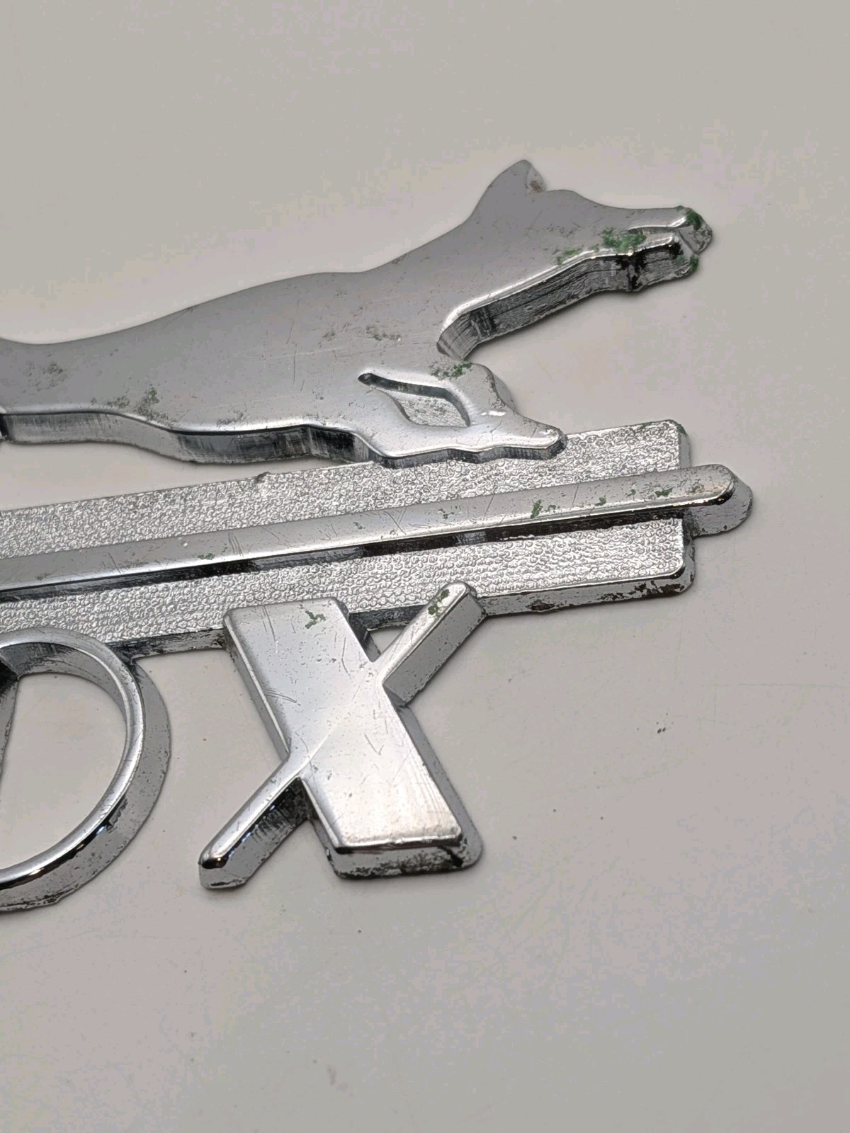 Vintage FOX Chevrolet Baltimore MD Car Dealership Emblem Chrome 4.25"x2.25"