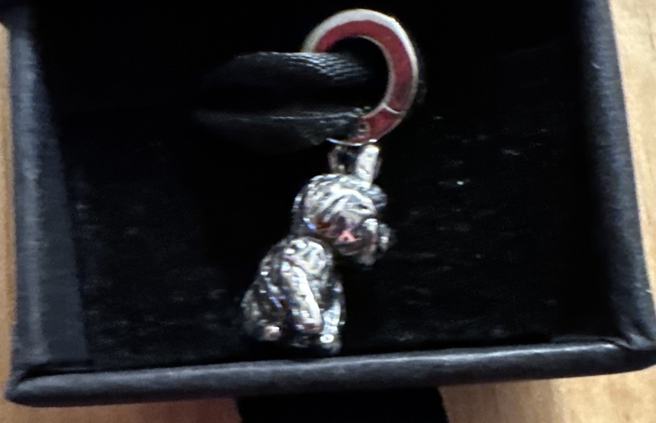 Sterling Silver Yorkshire Terrier Charm For Bracelet Or Necklace NEW