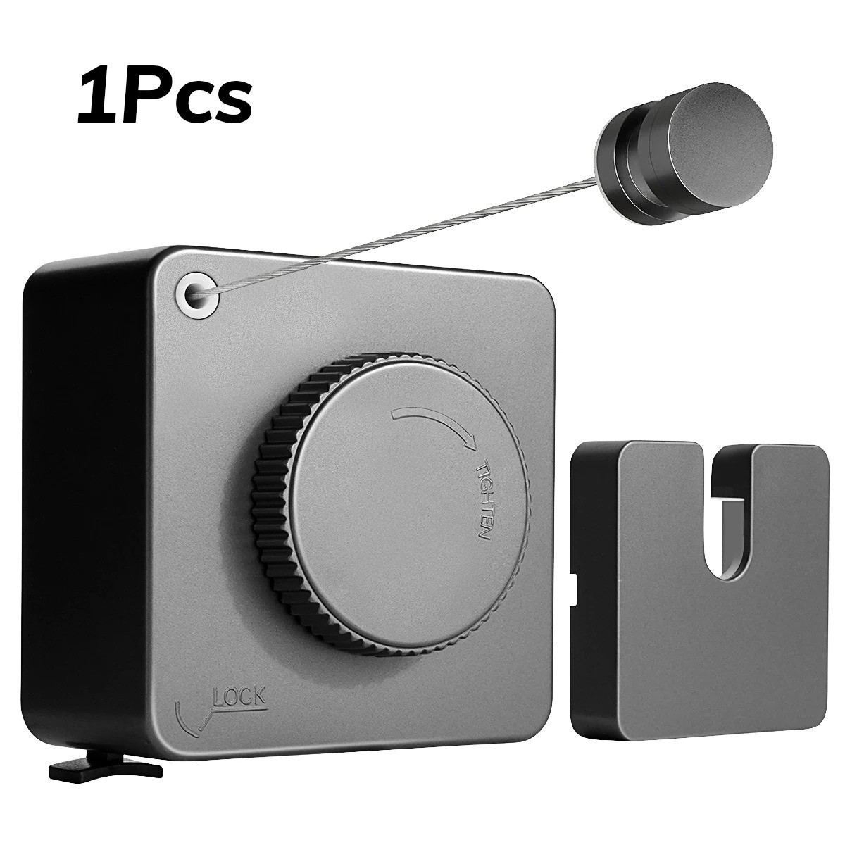 Retractable Clothesline 15.1FT Wall Mounted Stainless Steel Indoor Outdoor Gray