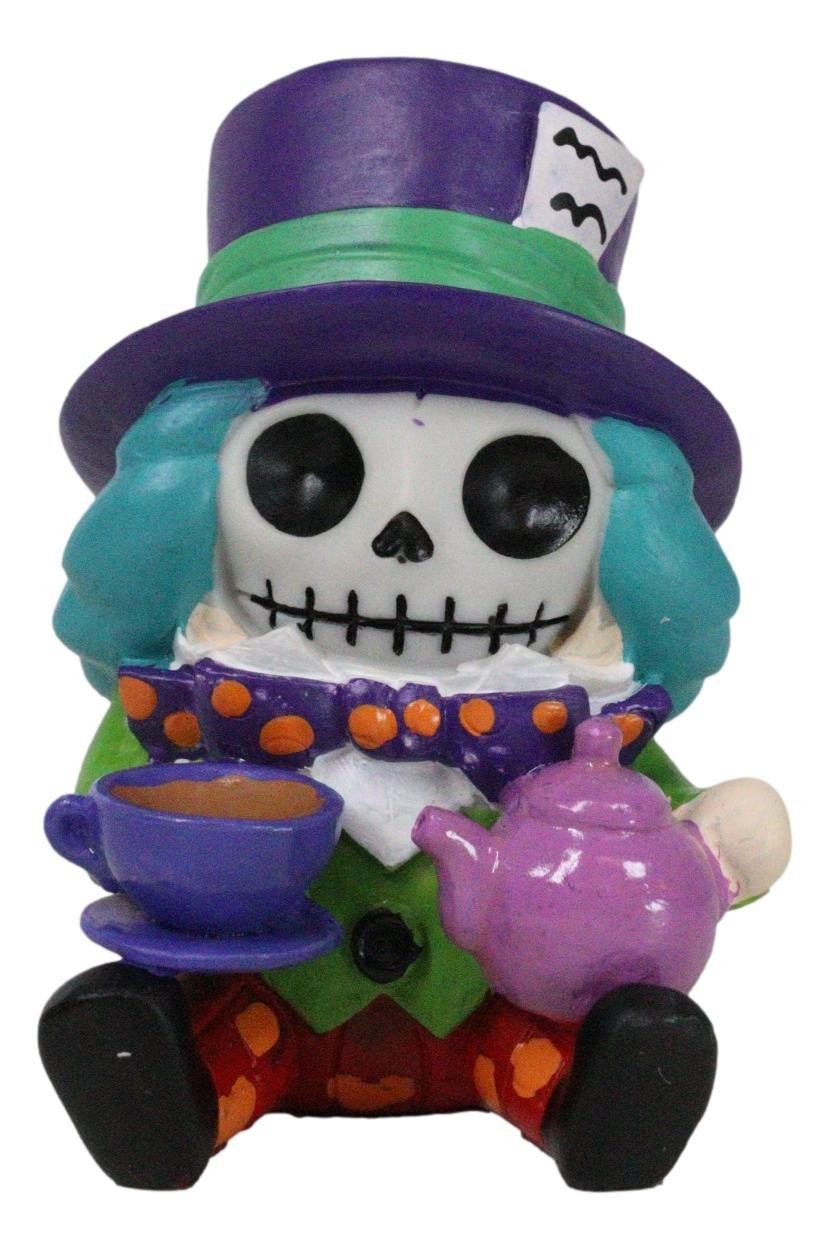 Furry Bones Whimsical Wonderland Mad Hatter Alice Skeleton Figurine Furrybones