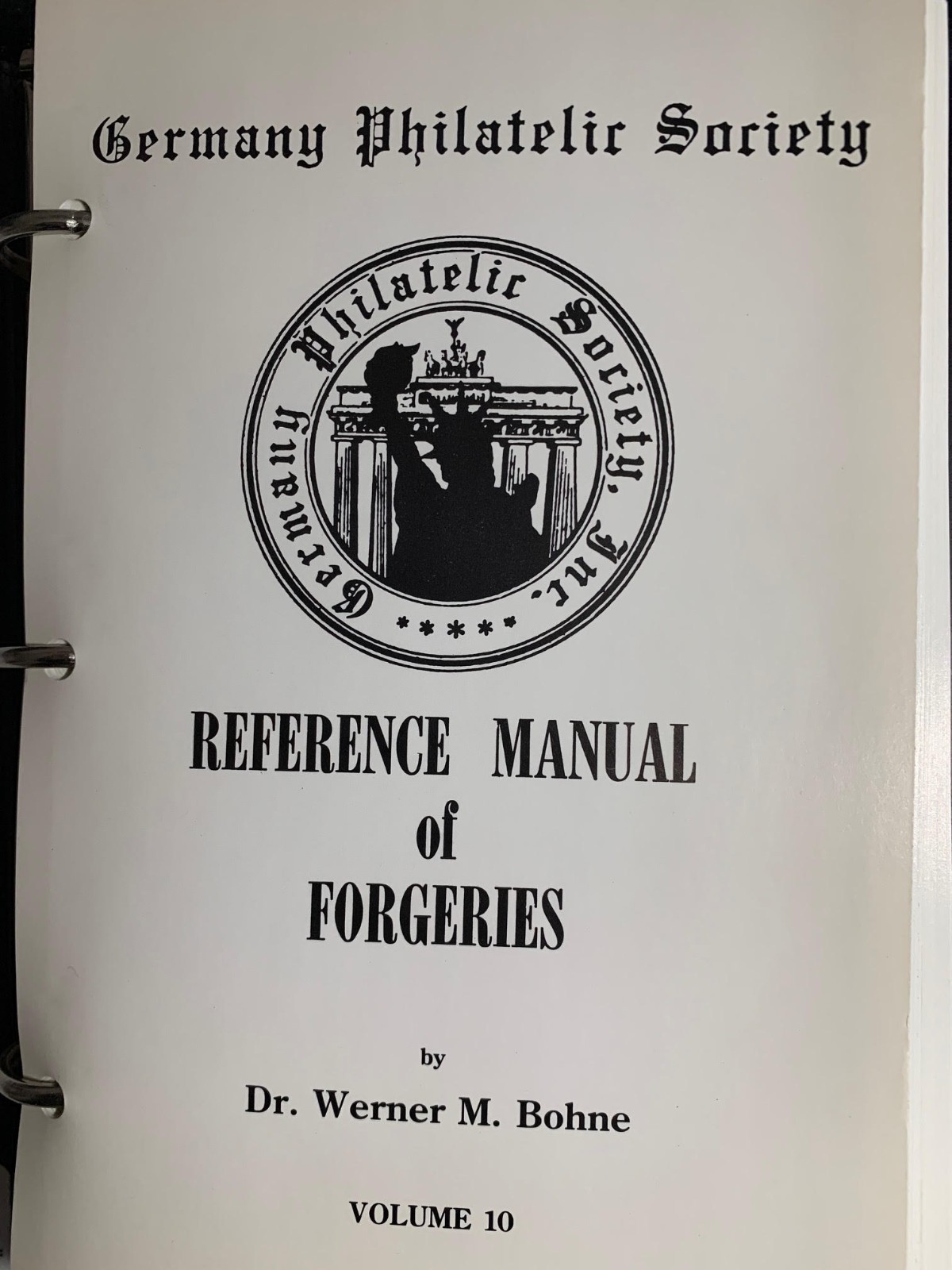 GPS Refernce Manual of (Germany) Forgeries - Dr Werner M Bohne - Vols 5 10