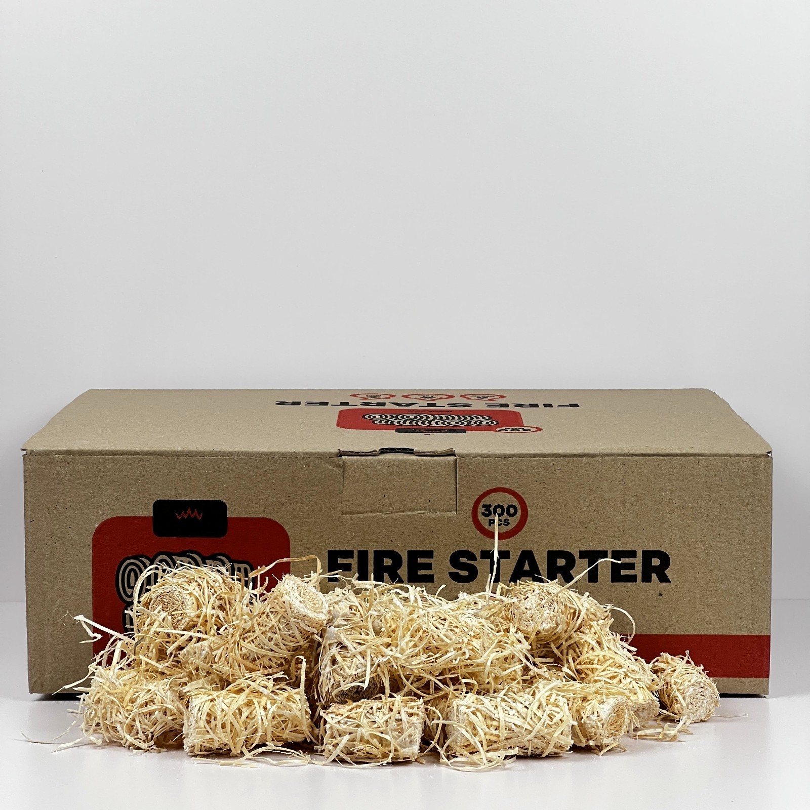 Natural Fire Starter XXL Wood Wool Rolls –75, 150 or 300 pcs, BBQ Charcoal Grill