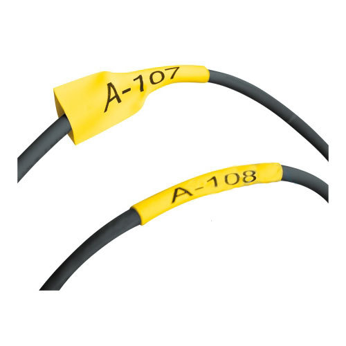 Epson 205STBYPX Shrink Tube 3/16" Black on Yellow 5mm K-Sun 205STBY