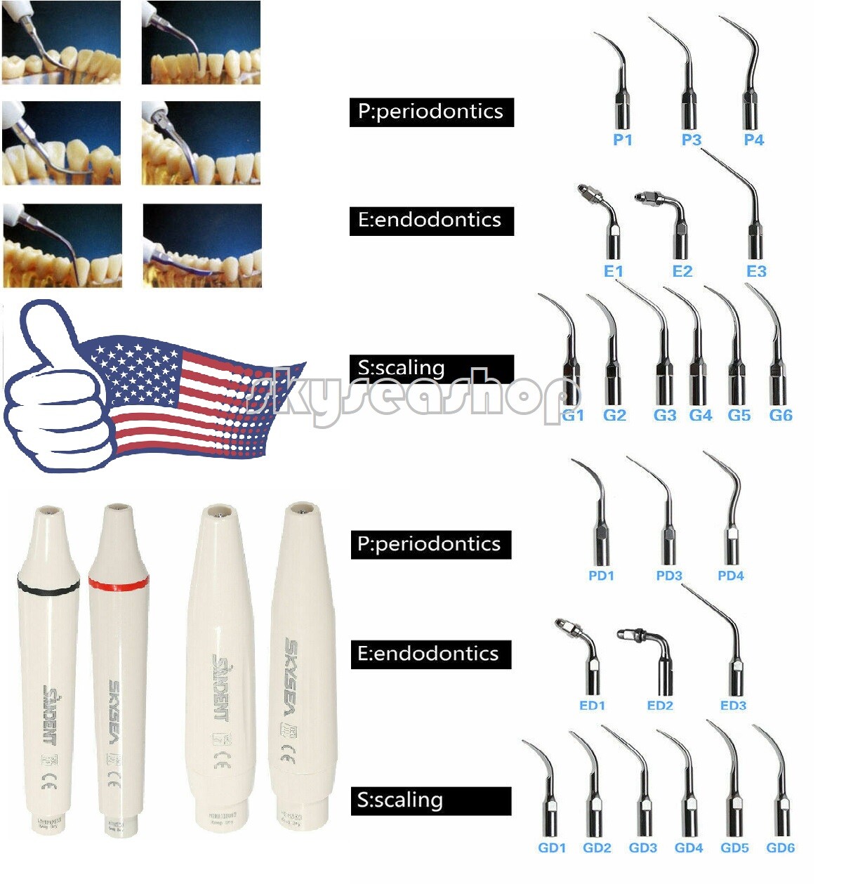 Dental Piezo Scaler Tips Torque Wrench Key for EMS DTE SATELEC Woodpecker tips