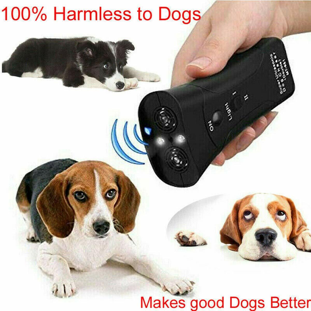 Ultrasonic Anti Dog Barking Device Pet Trainer LED Light Gentle Chaser Style USA