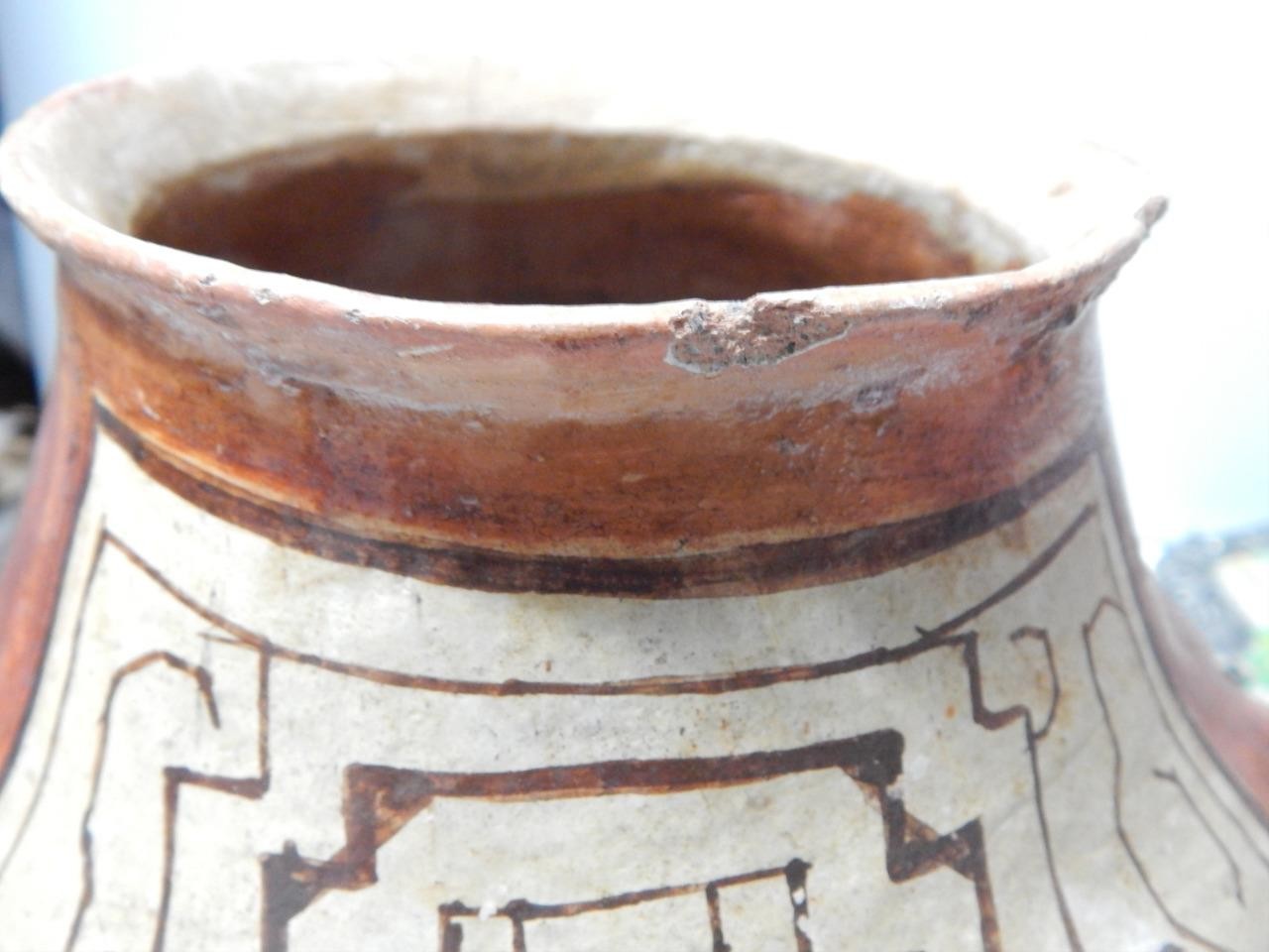 LARGE FIGURAL AMAZON SHIPIBO PERU POT POTTERY - EARLY EXAMPLE ANITIQUE VINTAGE