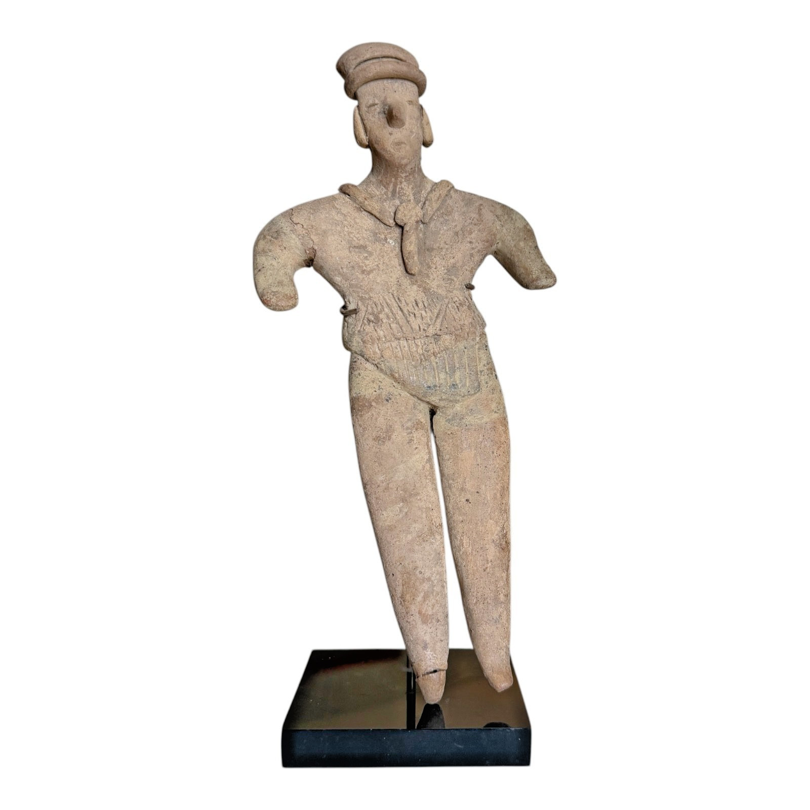 Antique Pre-Columbian Colima Pottery Flat Slab Figure