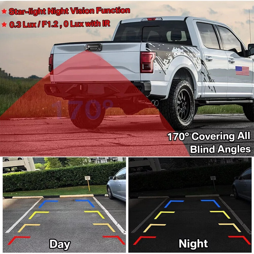 Tailgate Handle Rear View Backup Camera For 04-16 Ford F150 F250 F350 F450