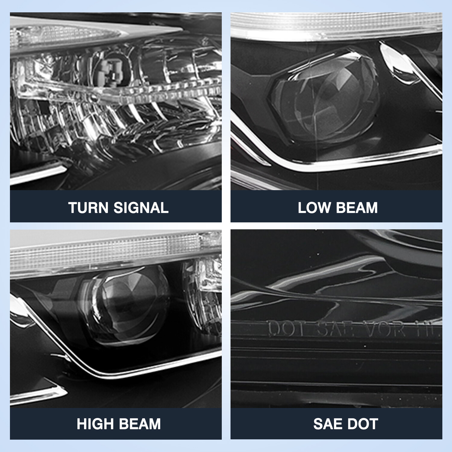 Fit 2017 2018 2019 Toyota Corolla SE XLE XSE Sedan 4Dr Headlights Pair W/Bulbs