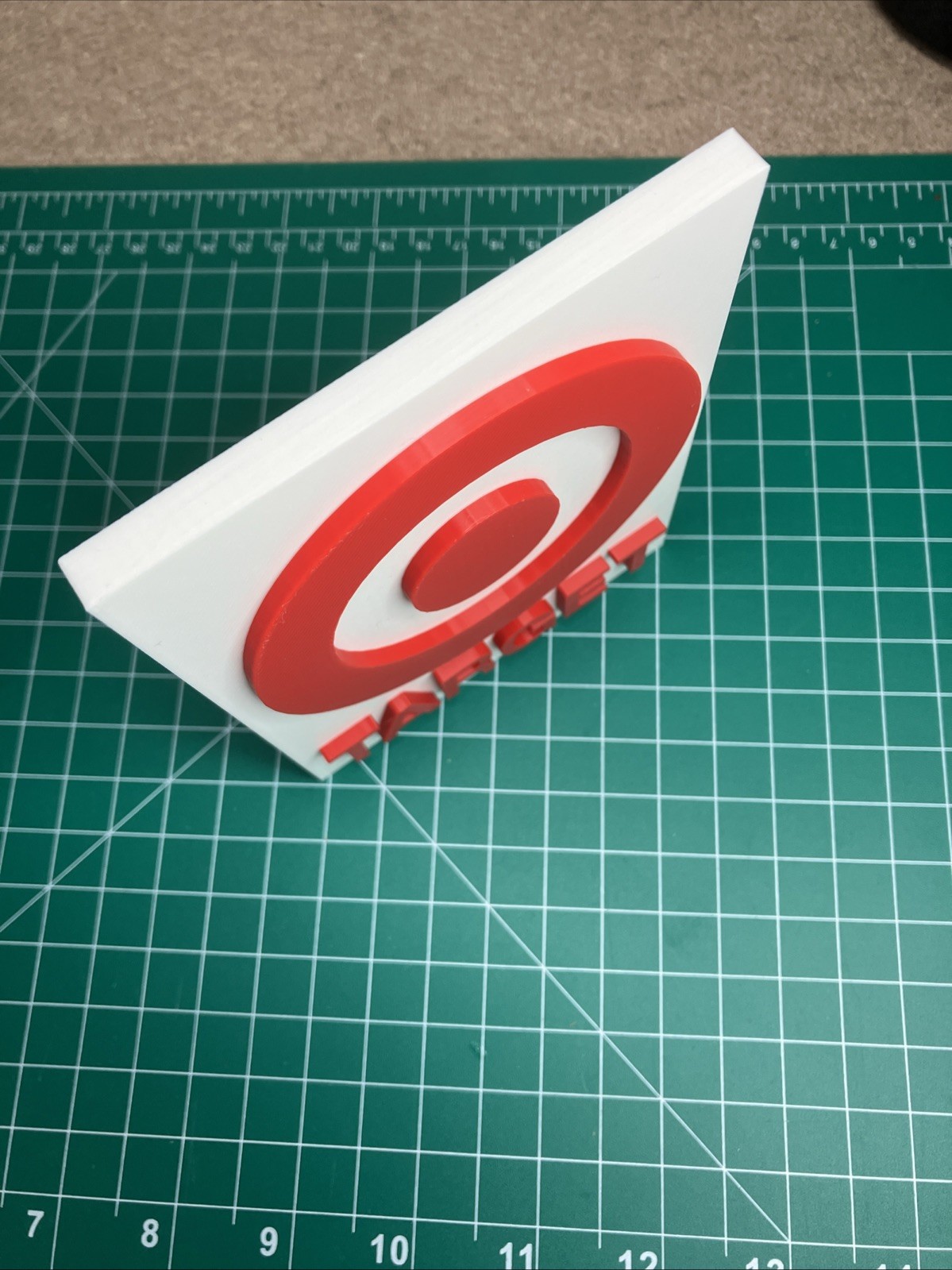 3D Printed Target Logo Sign Fan Art Display