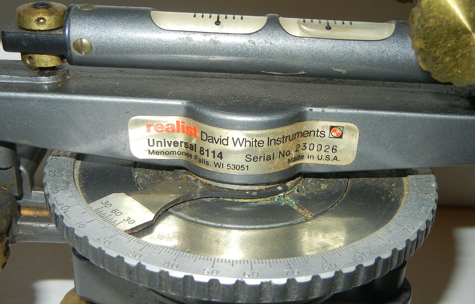 DAVID WHITE REALIST UNIVERSAL MODEL 8114 TRANSIT & CASE