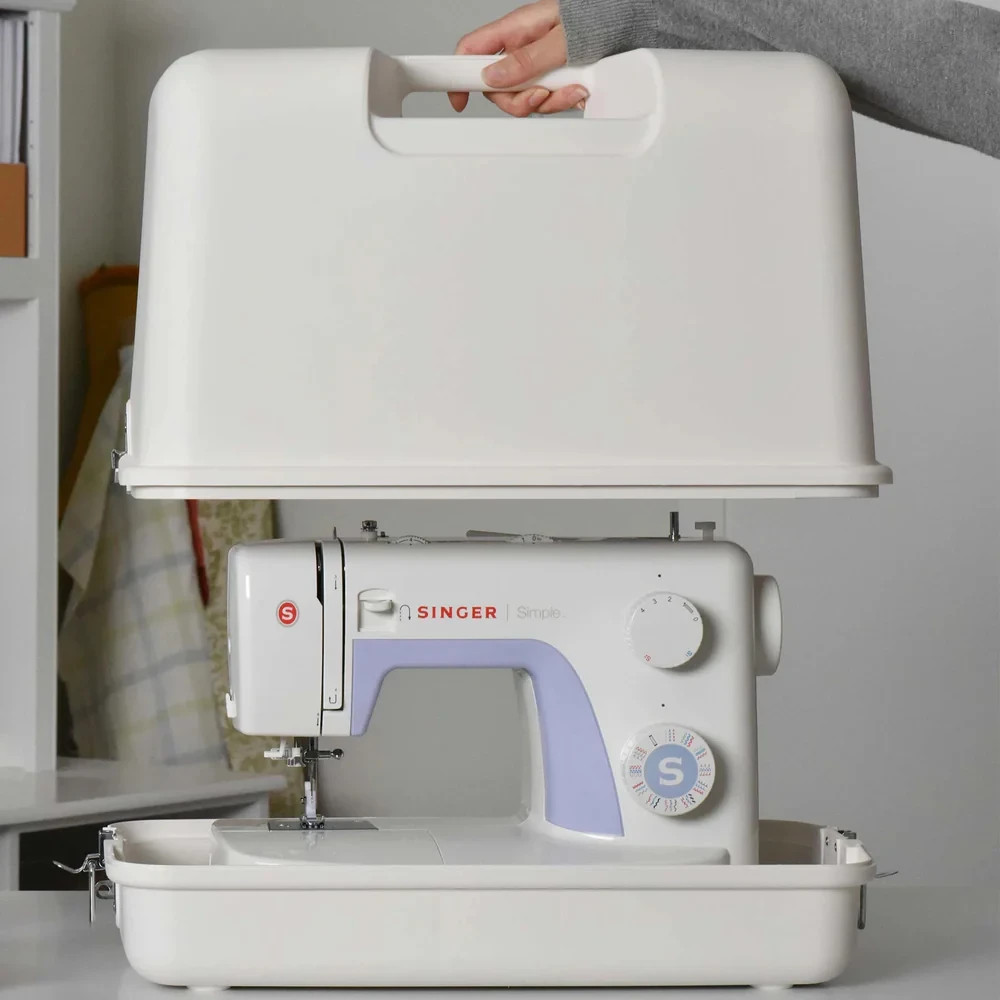 SINGER Universal Hard Case Sewing Machine Carrying Storage Heavy Duty (White)