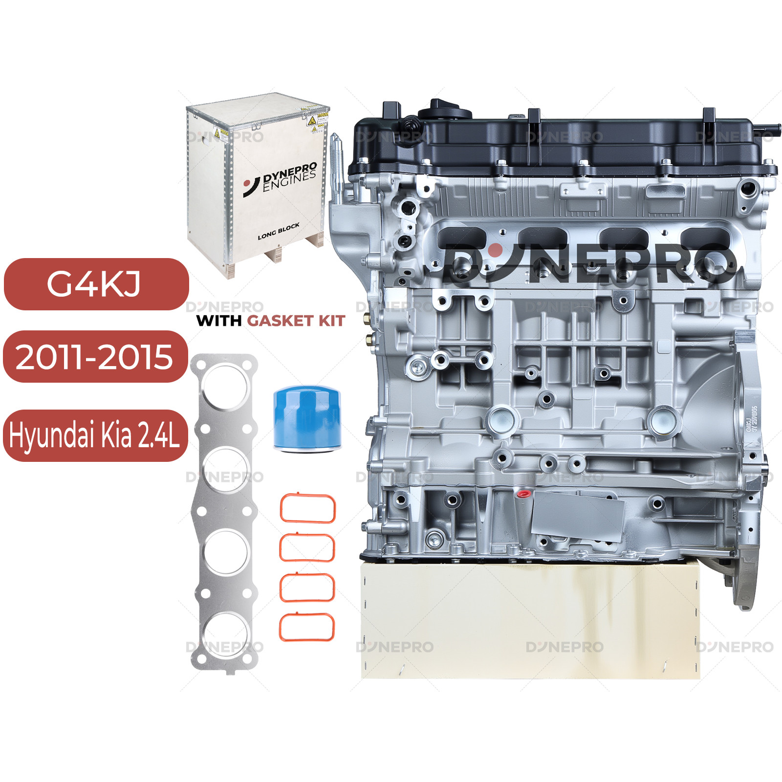 G4KJ GDI Engine Assembly W/ Gasket For 2011-2019 Hyundai Santa Fe Sport Kia 2.4L