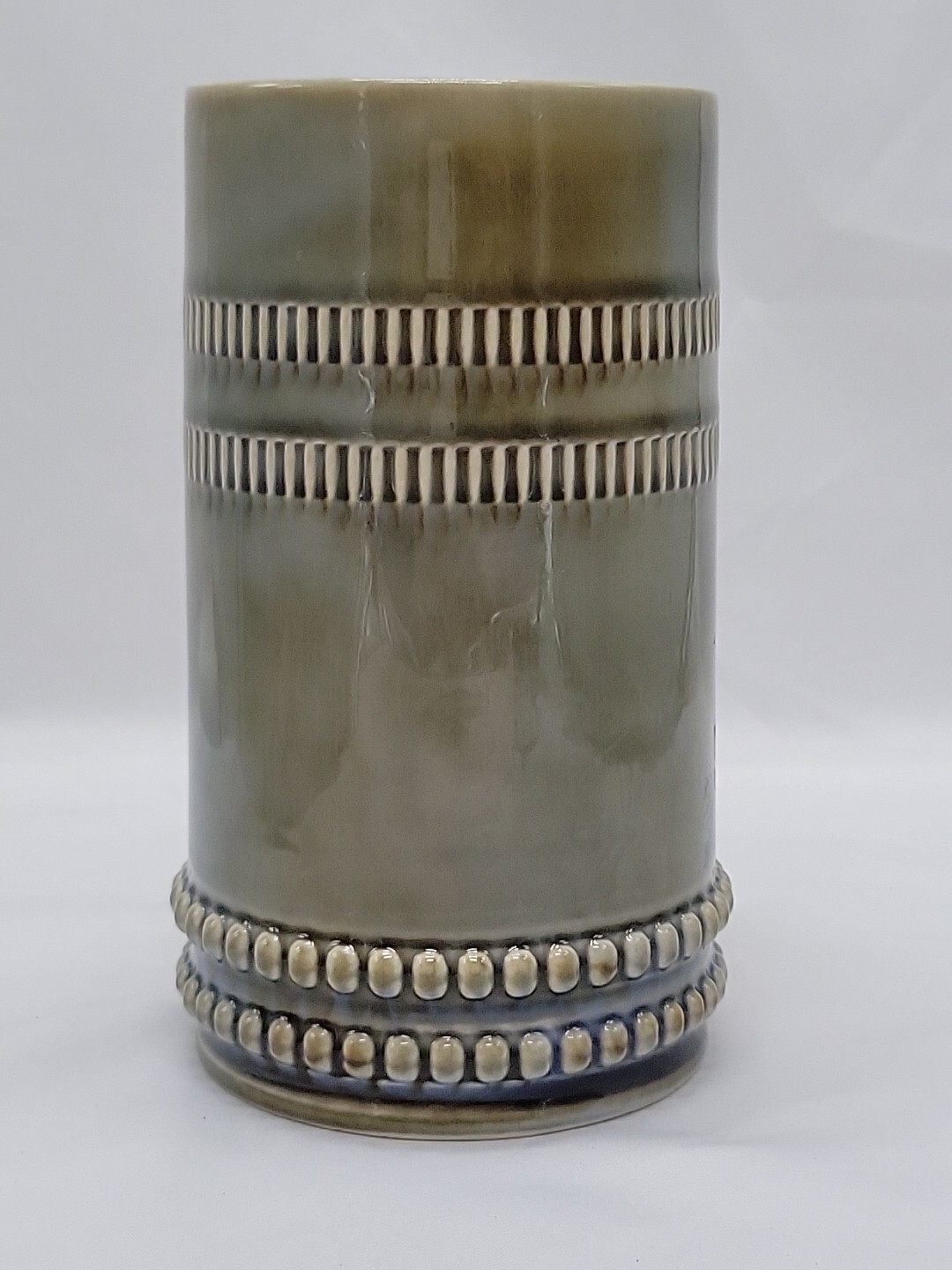 Vintage Wade Ireland Green Beer Stein Mug Sail Boat Yellow Sails