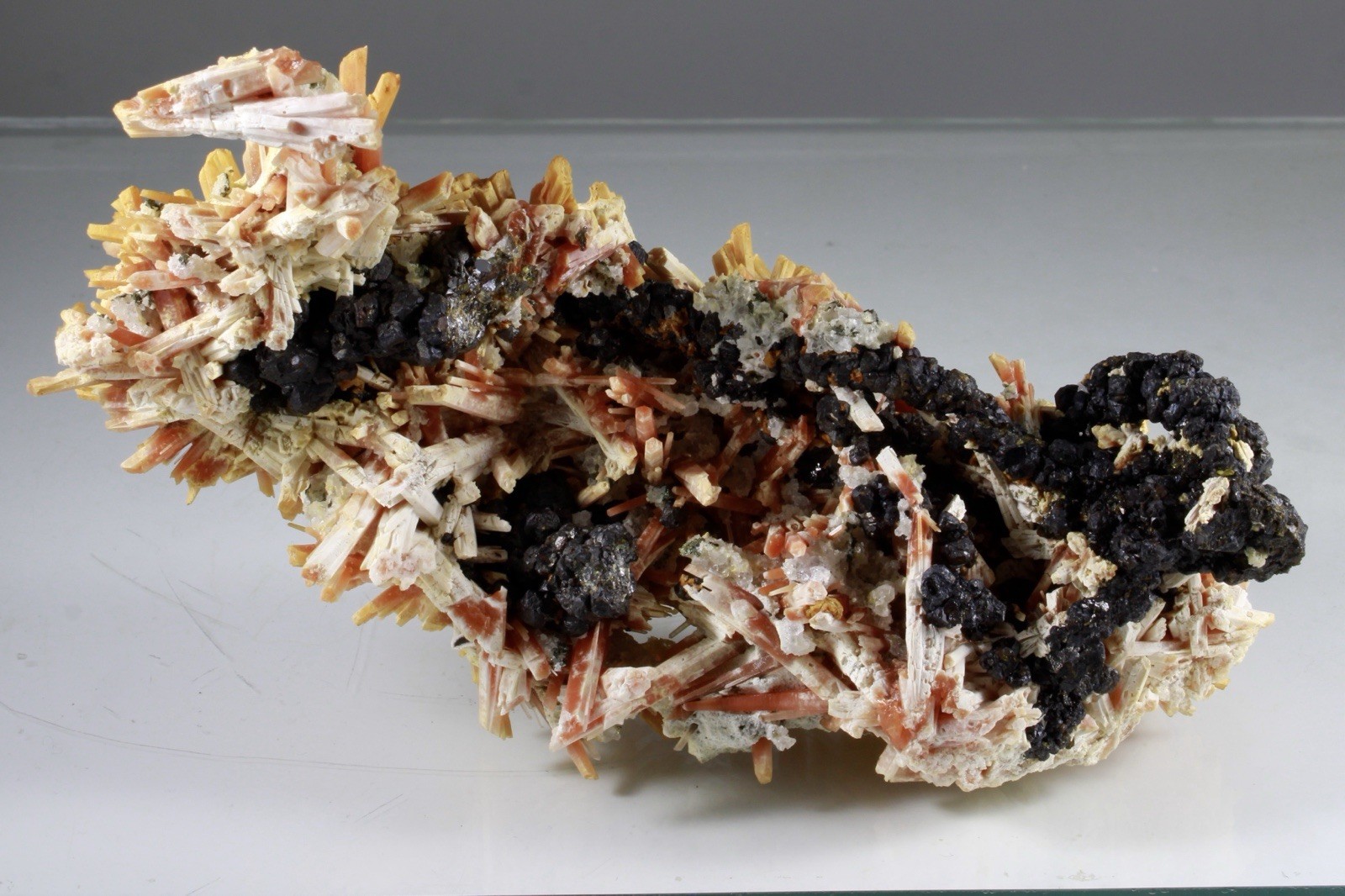 RARE!! Red QUARTZ w/ SPHALERITE - 2nd Sovetskii Mine, Dal’Negorsk, Russia