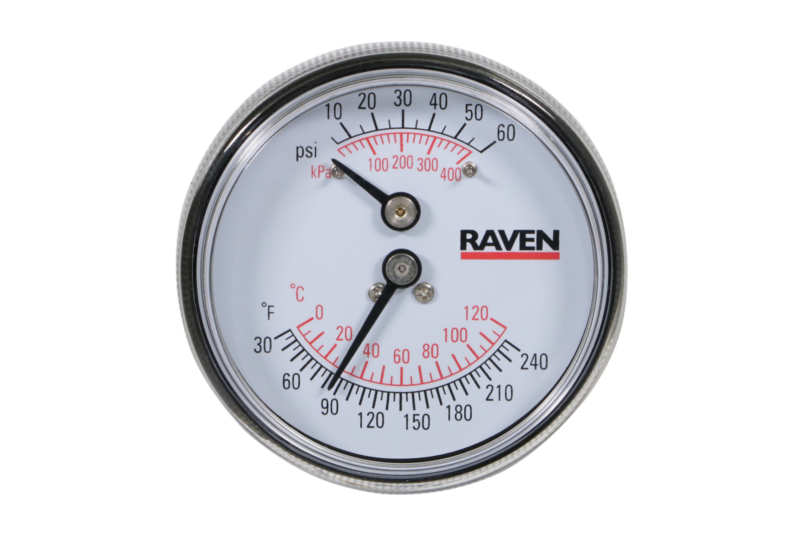 Short 2.5"in Shank 0-60PSI Gauge E-Z Tridicator Boiler Scale Temperature Guage