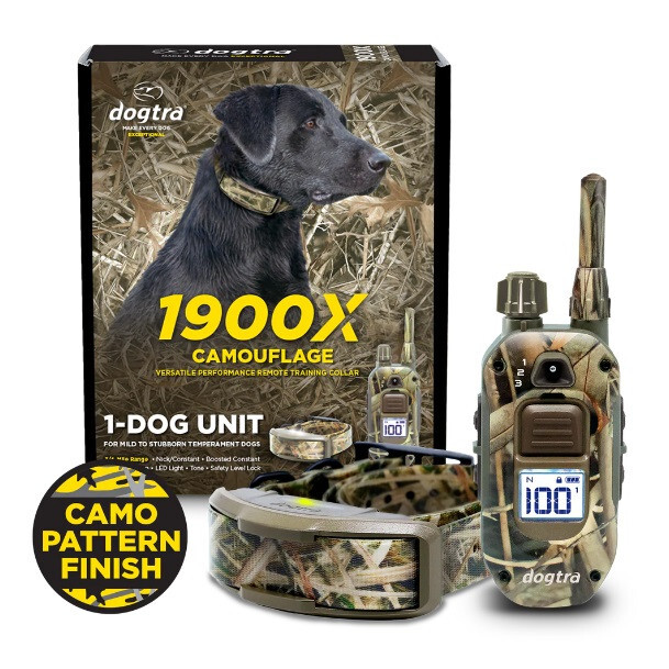 Dogtra 1900X Camouflage Dog Trainer Remote E-Collar 3/4 mi, Tone & XPP Vibration