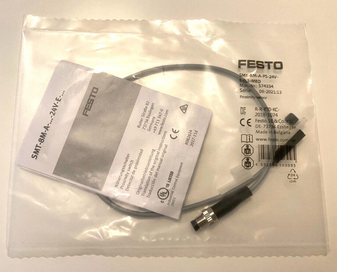 Festo 574334 Proximity Sensor SMT-8M-A-PS-24V-E-0,3-M8D