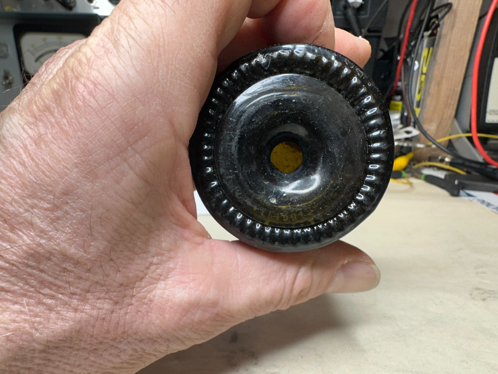 Keene GIII-29 3 Mold Geometric Pattern Inkwell! 1815-1830-ish. Olive Green.