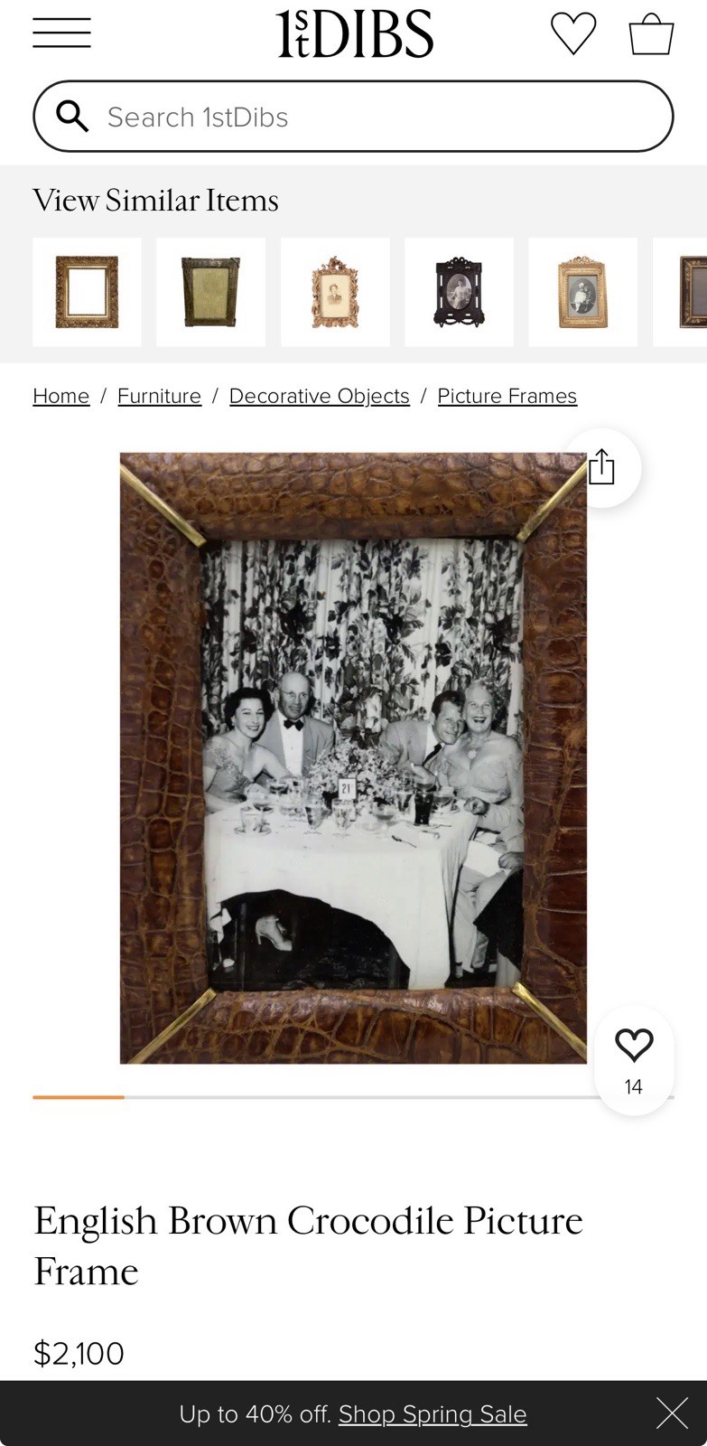 ANTIQUE CROCODILE Skin Picture Frame with Mirror BEAUTIFUL 8.5”x 10.75” GENUINE