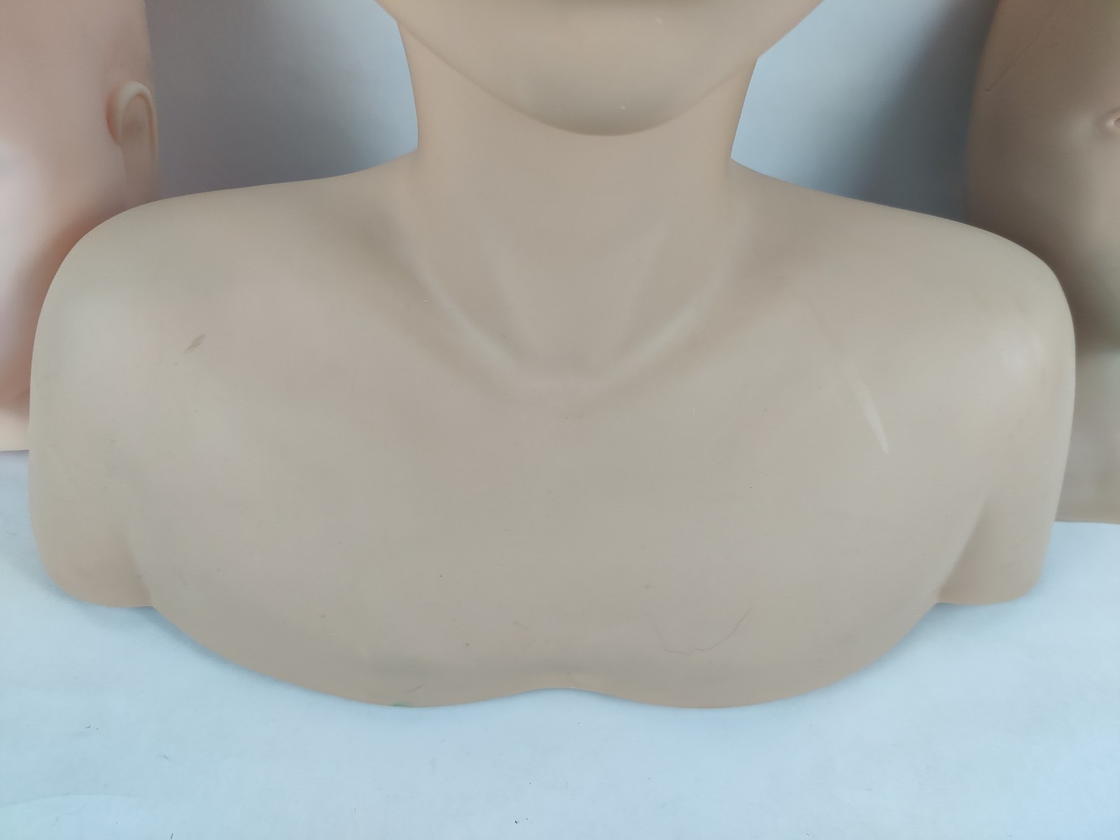 Lot of 3 Mannequin Heads 15" Marianna w/ Shoulders Makeup Wigs