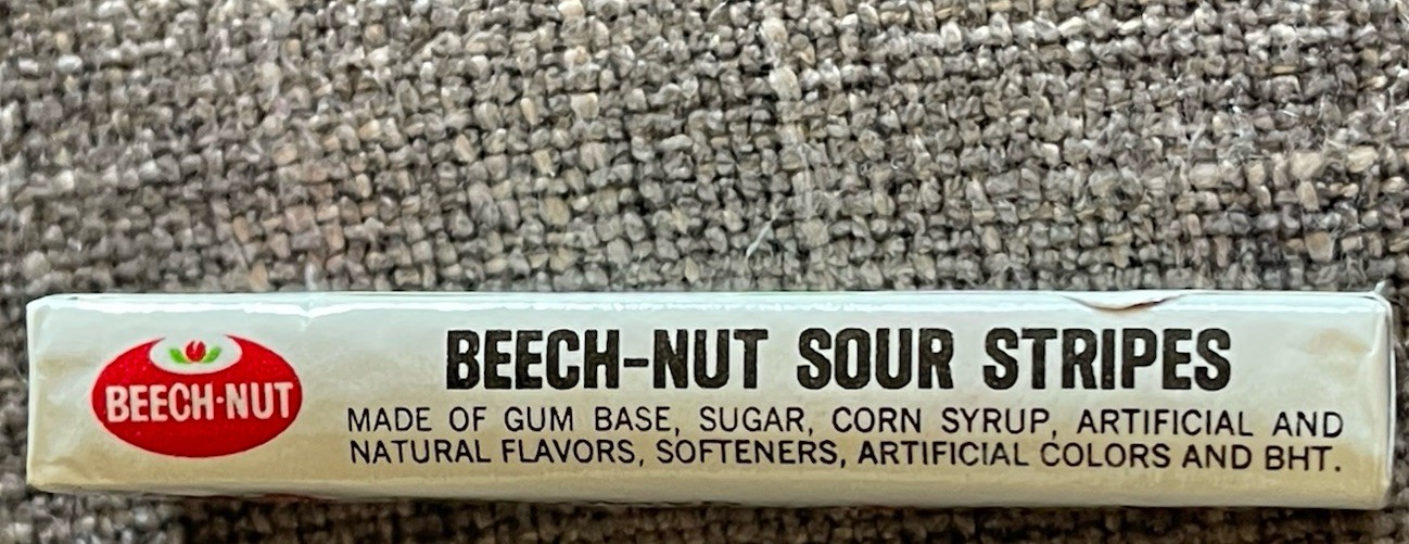 Vintage 1960’s BEECH-NUT SOUR STRIPES GUM PACK Sealed NOS Mint Condition!!