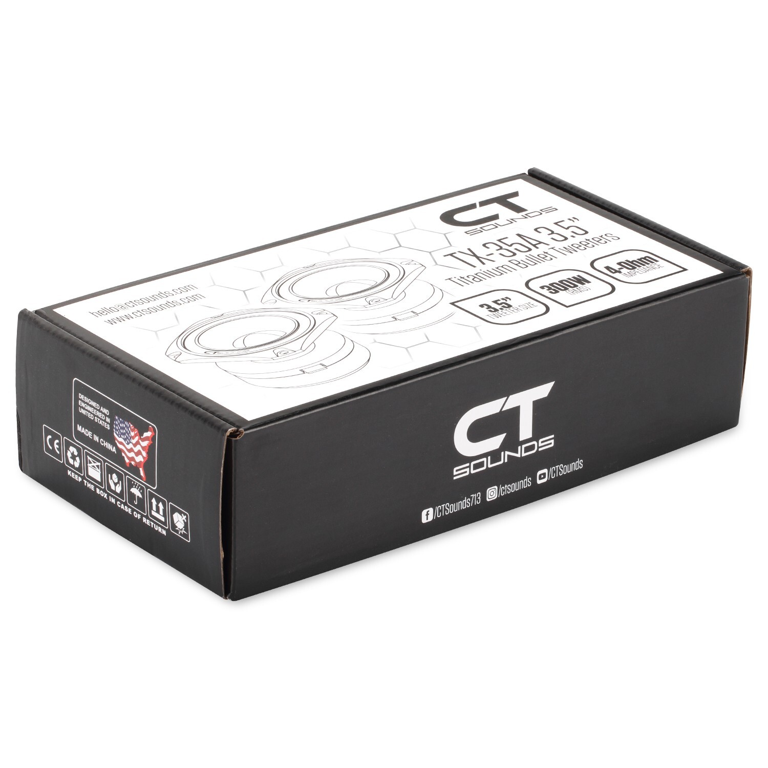 CT Sounds TX-35A 3.5” 600-Watt Titanium Super Tweeters, Pair