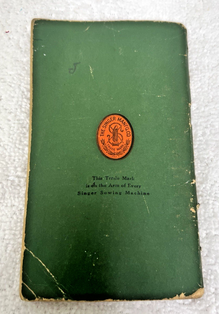 Singer Electric Sewing Machine Built on Motor 15-91 Instruction Booklet 1941