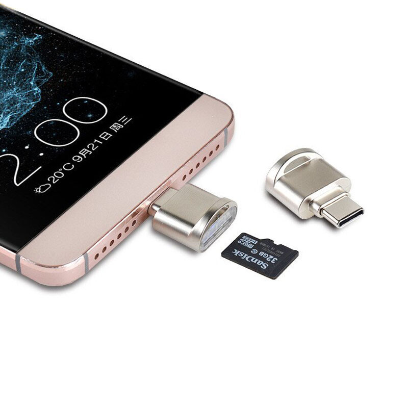 TypeC To Micro SD TF Card Reader OTG USB Adapter Converter For Samsung Phone LOT