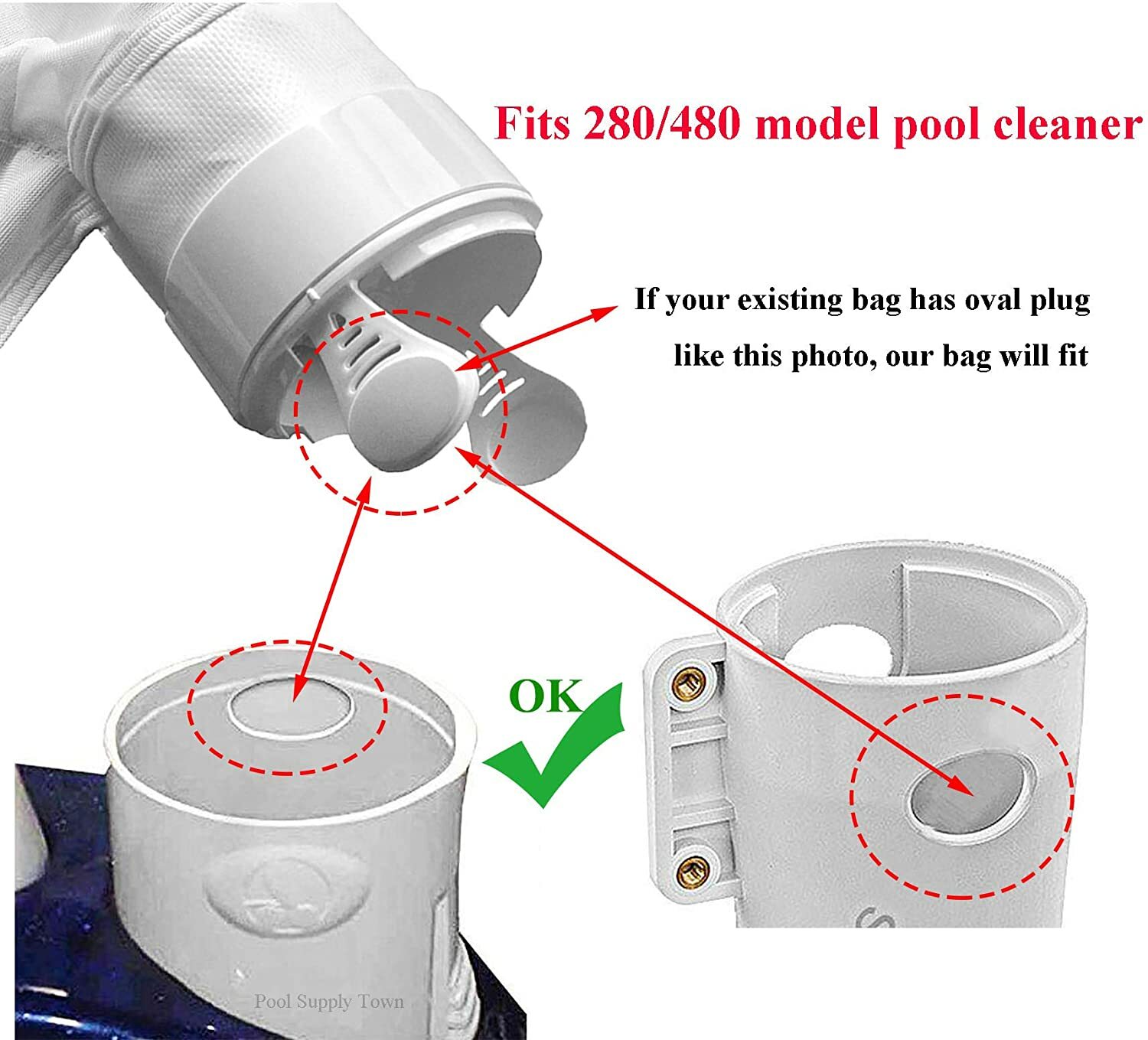 2 Pack 280 All Purpose Zipper Bag K13 For Zodiac Polaris 280 480 Pool Cleaners