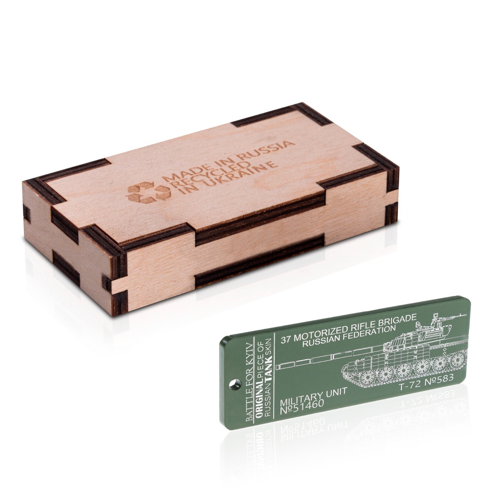 Crafted in Ukraine from Recycled Material, Engraved Custom Keychain, Metal Art