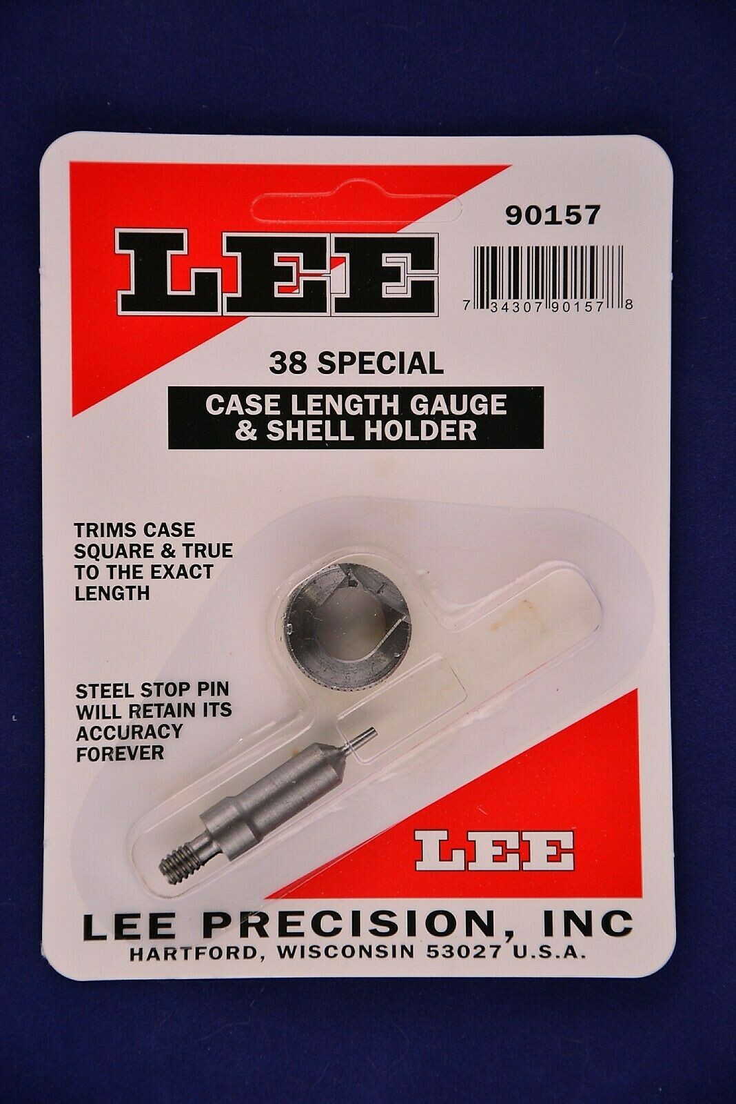Lee 90157 Case Length Gauge & Shell Holder 38 Special 38 Spl #90157