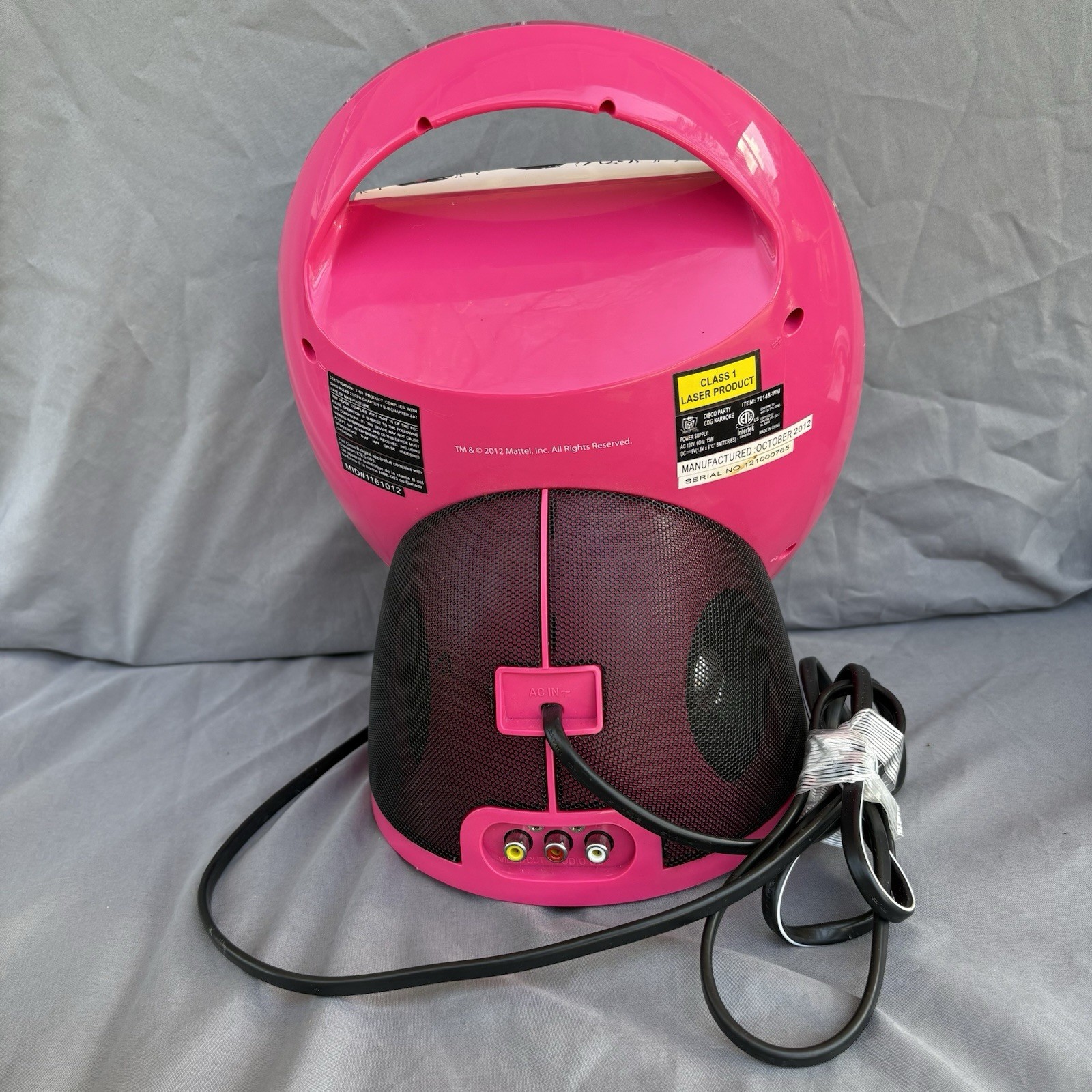 Monster High Disco party CD Player & Karaoke Machine "Flashing Lights" WORKING