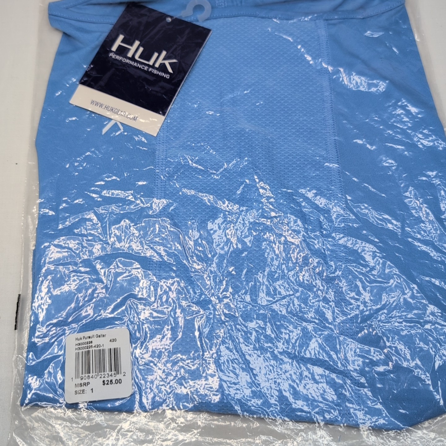 HUK Neck Gaiter UPF 30+ Sun Protection Mens Face Guard Color Carolina Blue 1-Sz