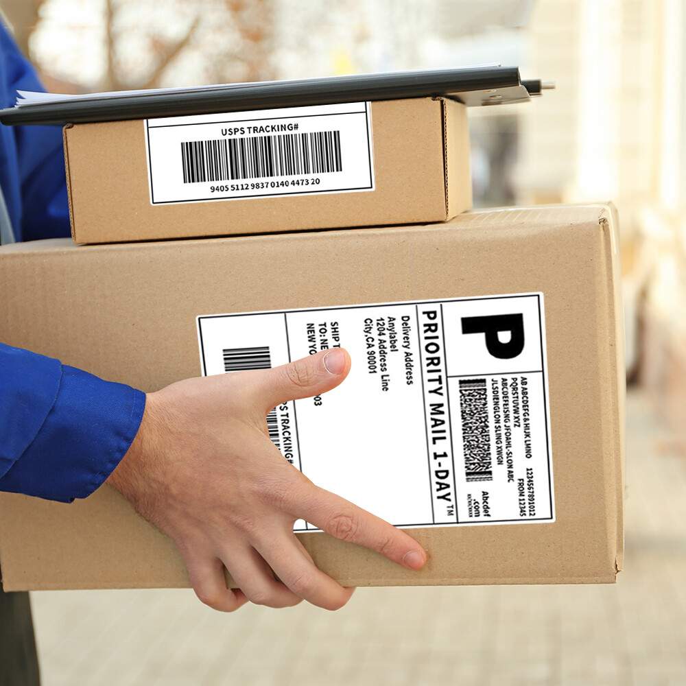 4"x6" Direct Thermal Shipping Labels for Zebra&Rollo Printers Fanfold and Rolls