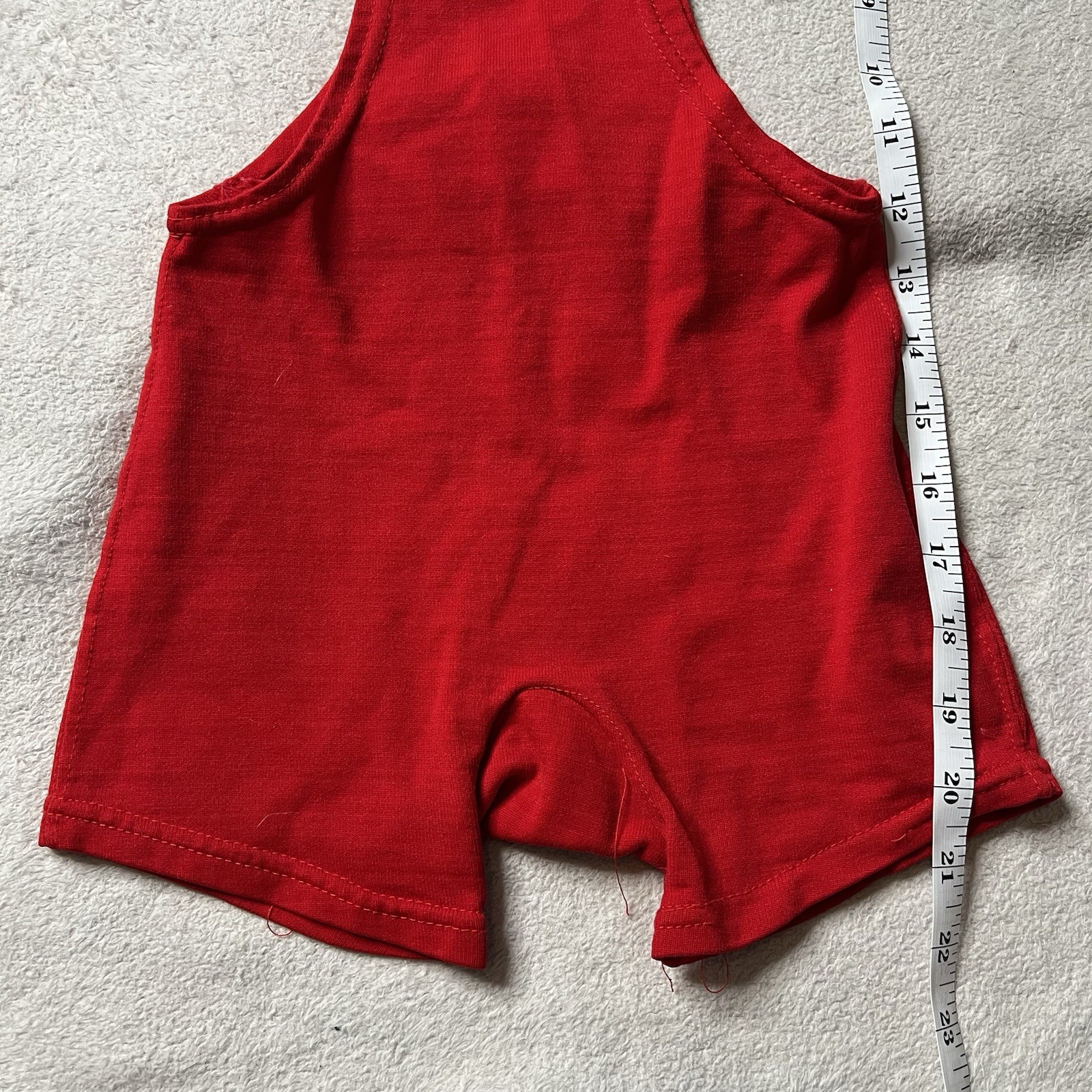 Vintage 1950's Iowa Sports Supply Youth Singlet Uniform Gym Class Sports Red 28
