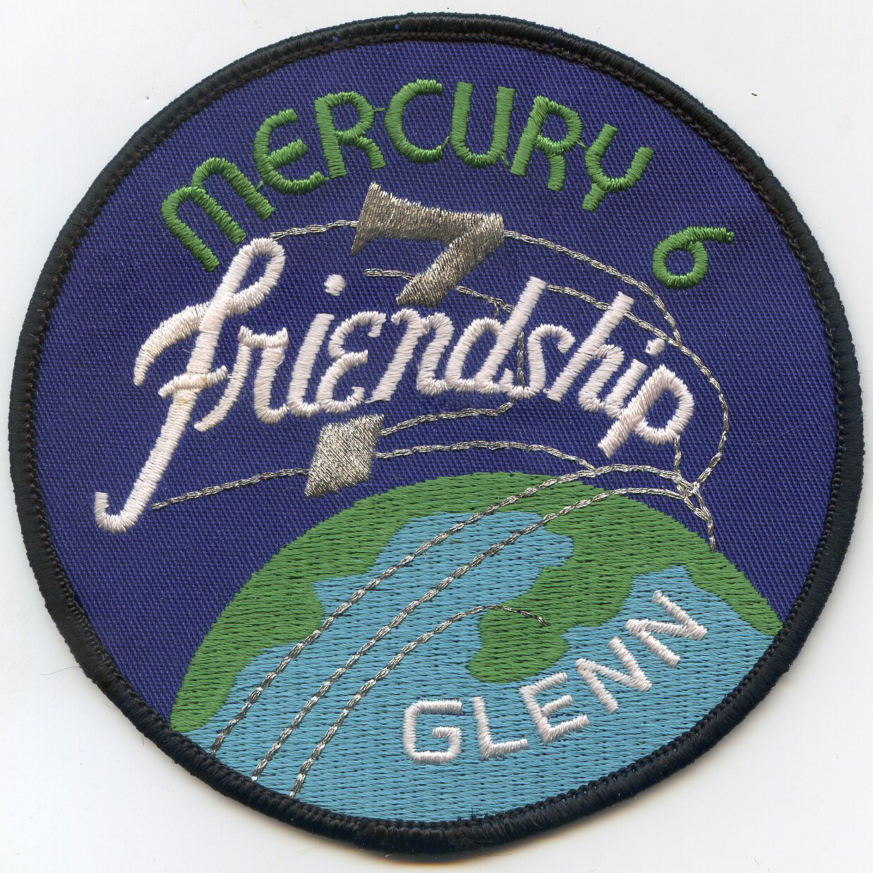 John Glenn Mercury 6 Friendship Emblem Patch 2-1/2" FREE Shipping from US