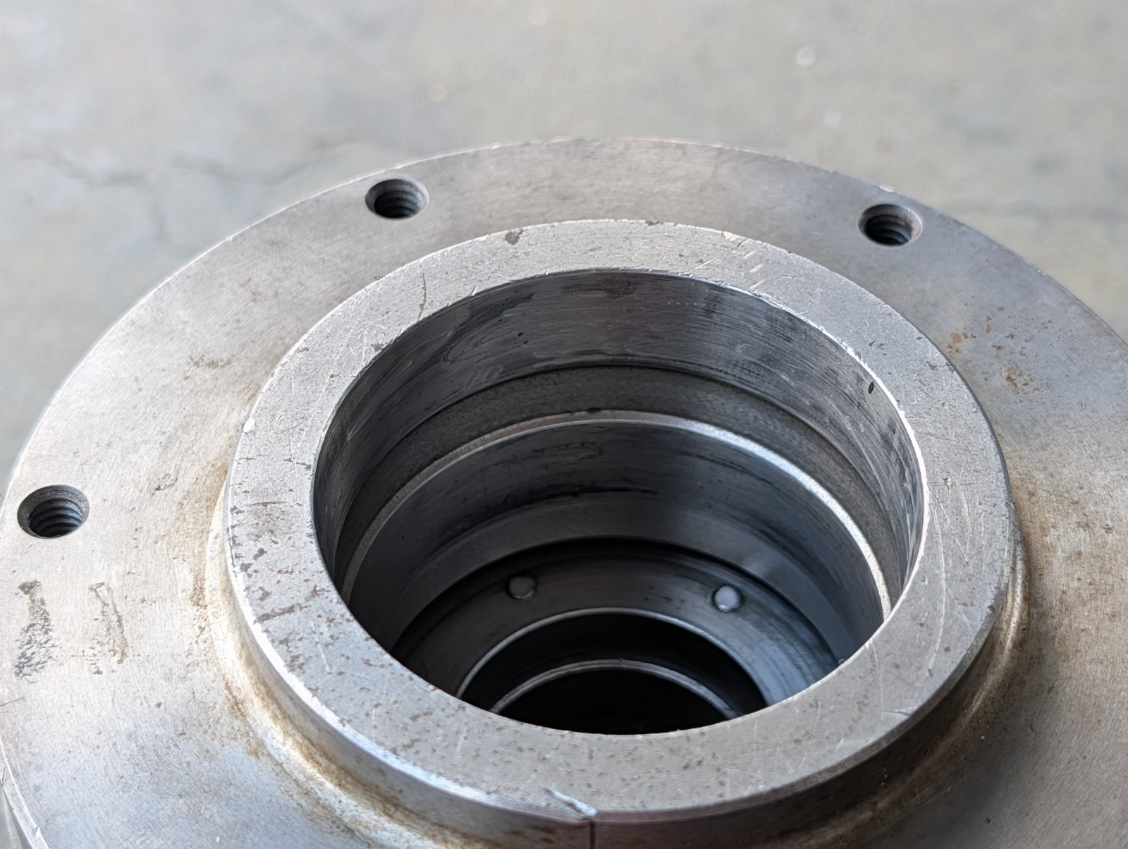 Hardinge Buck Chuck 5" 3-Jaw Adjust-Tru Lathe Chuck w/ Taper Lock Mount