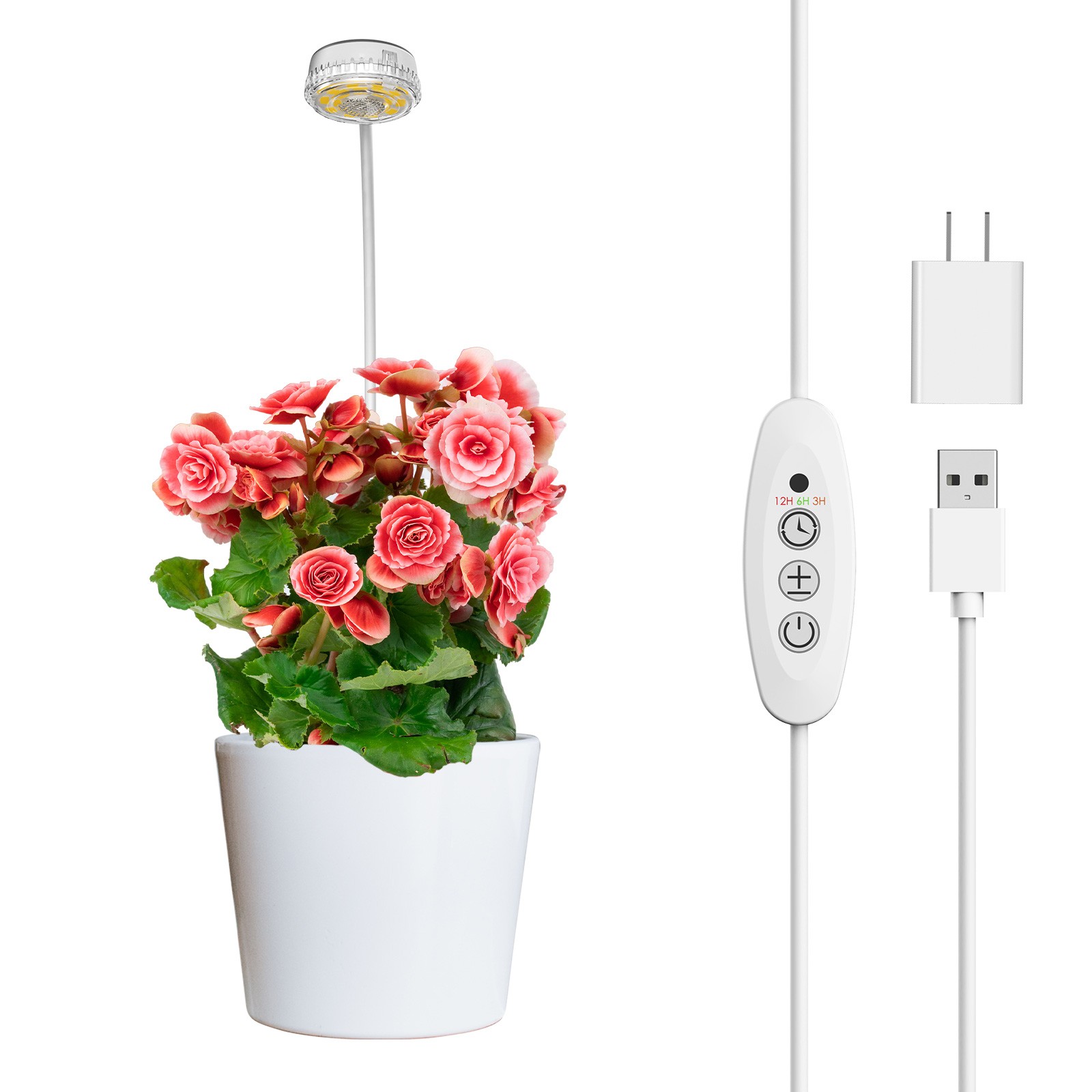 SANSI LED Grow Light Full Spectrum Plant Growing Lamp Houseplants with Timer