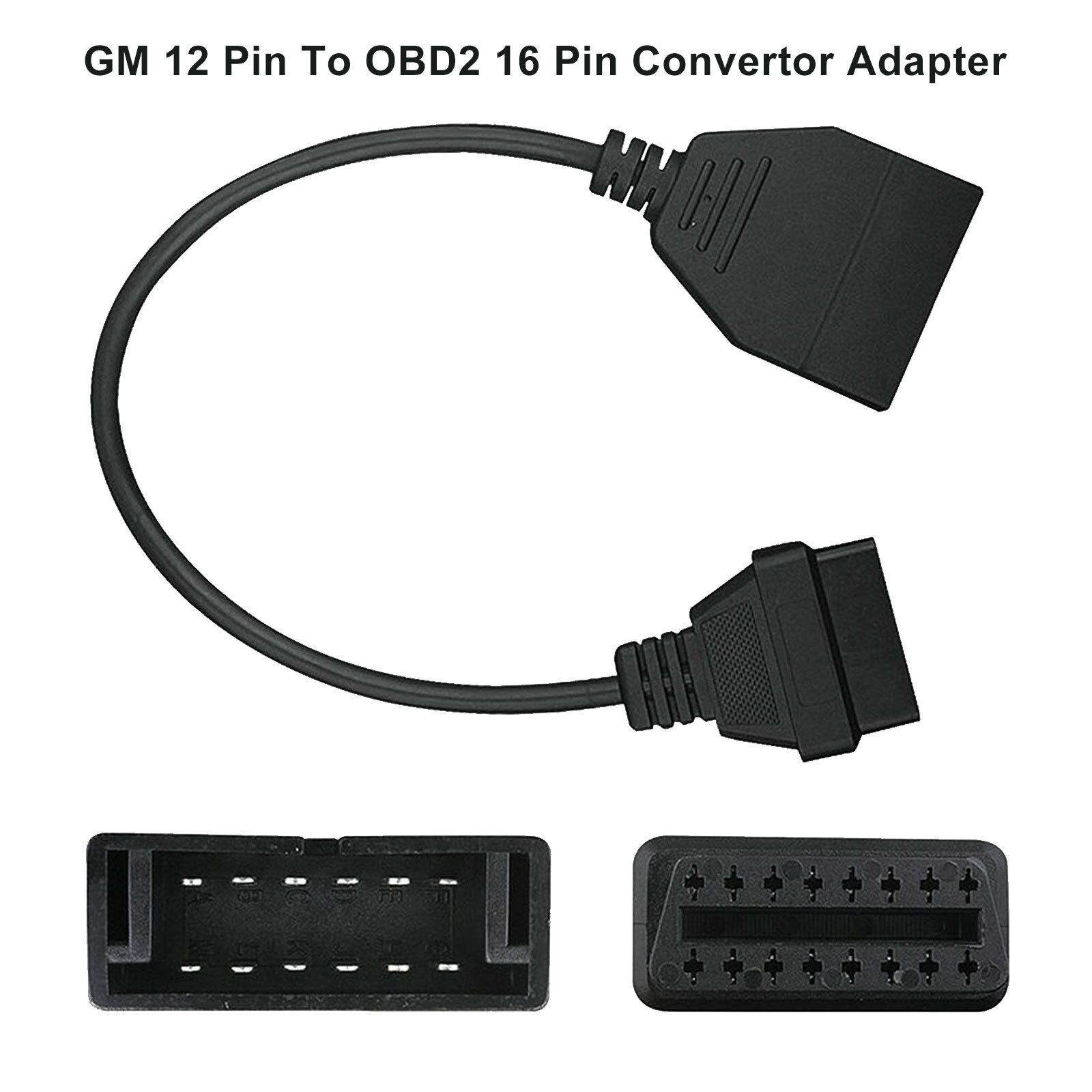 GM 12 Pin OBD1 to 16 Pin OBD2 Convertor Adapter Cable For Diagnostic Scanner US