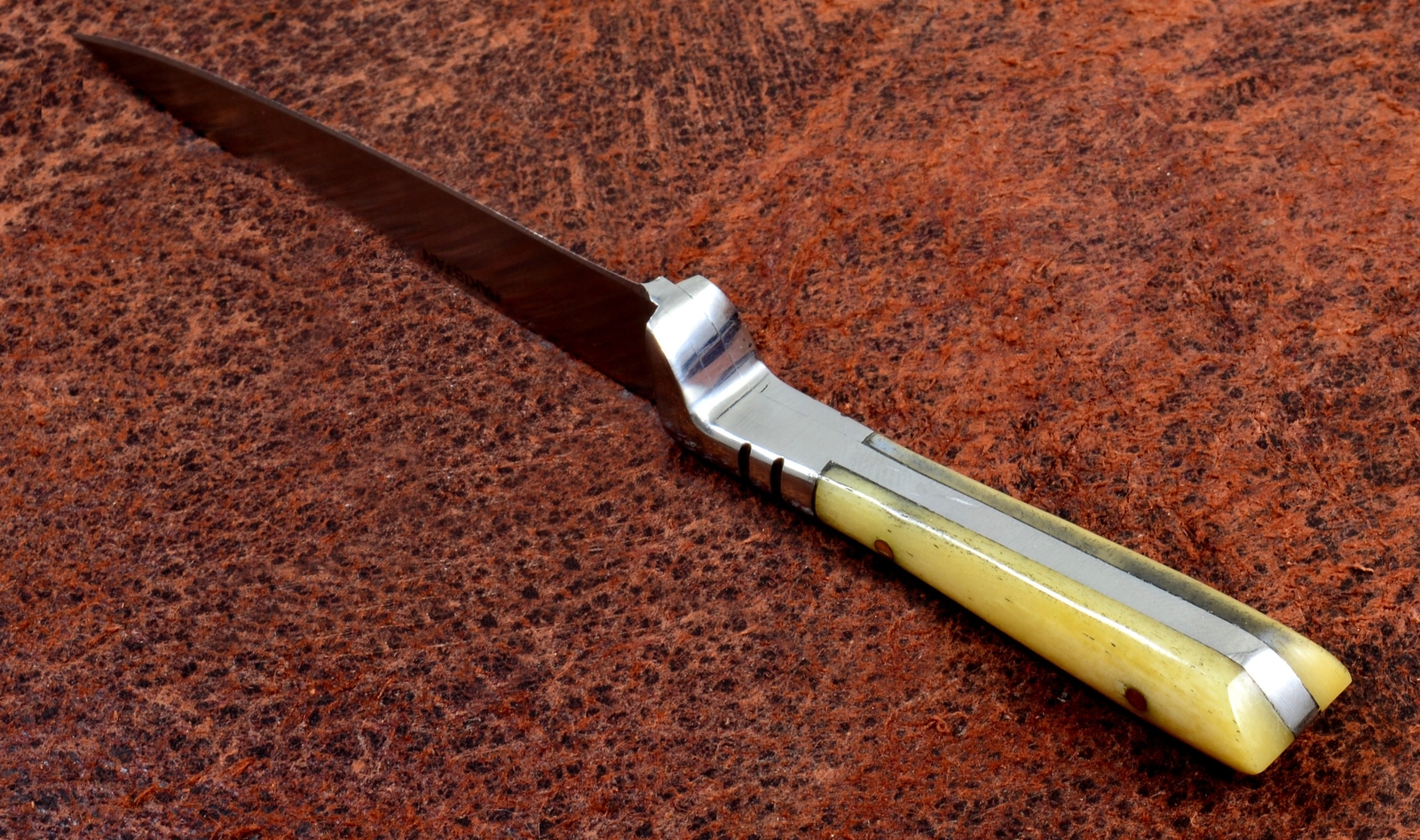 7" Medieval Real Bone Toothpick Fruit Knife or Letter Opener with Leather Sheath