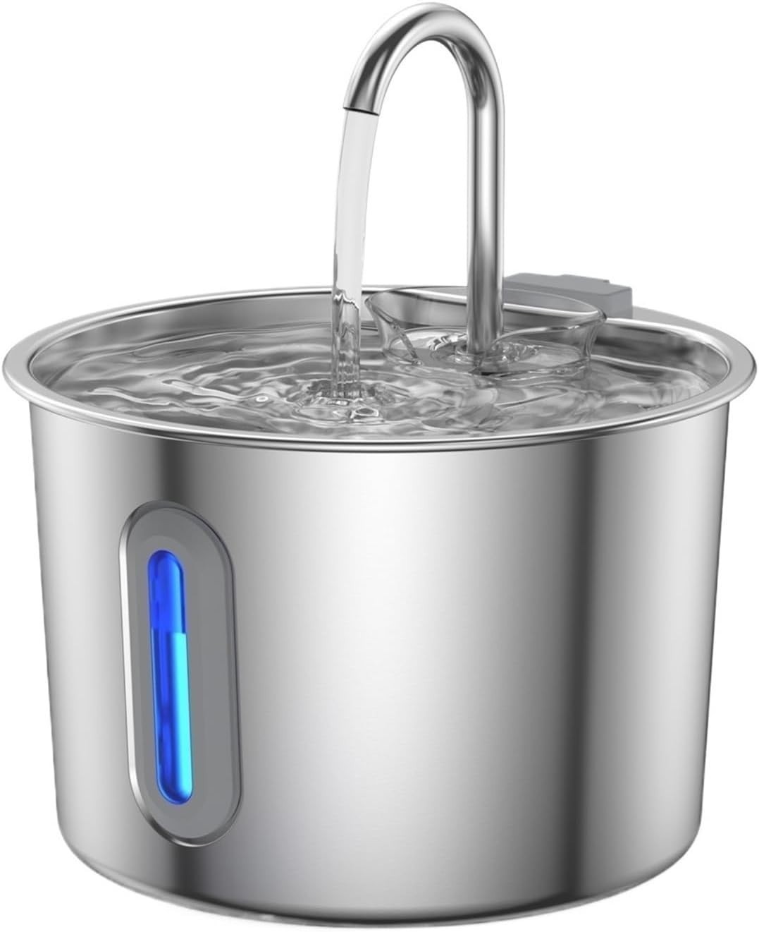 Automatic Cat Water Fountain, 2.2L/75oz Stainless Steel Pet Drinking Dispenser