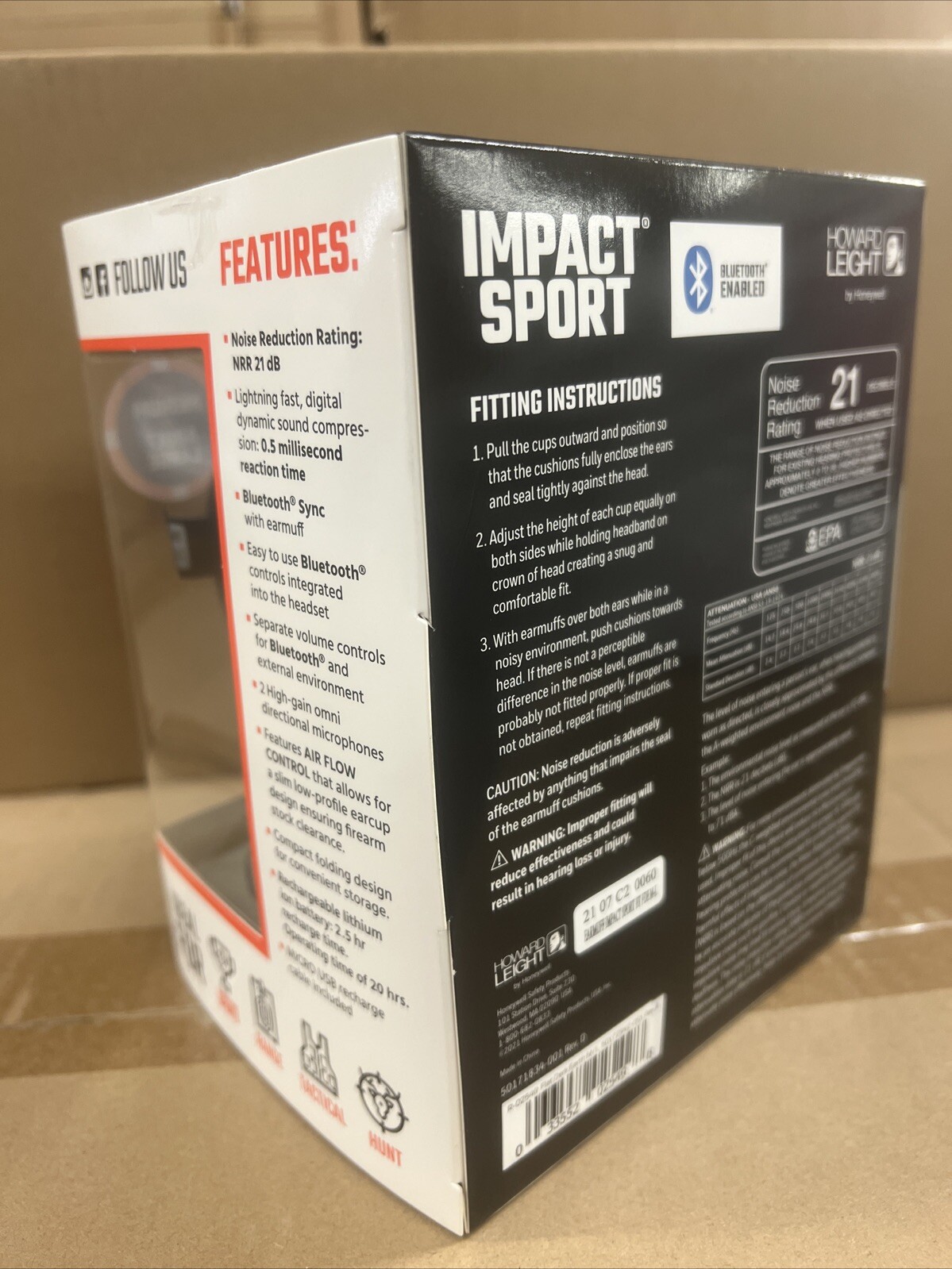 Howard Leight Honeywell Ademco Howard Leight Impact Sport with Bluetooth, FDE