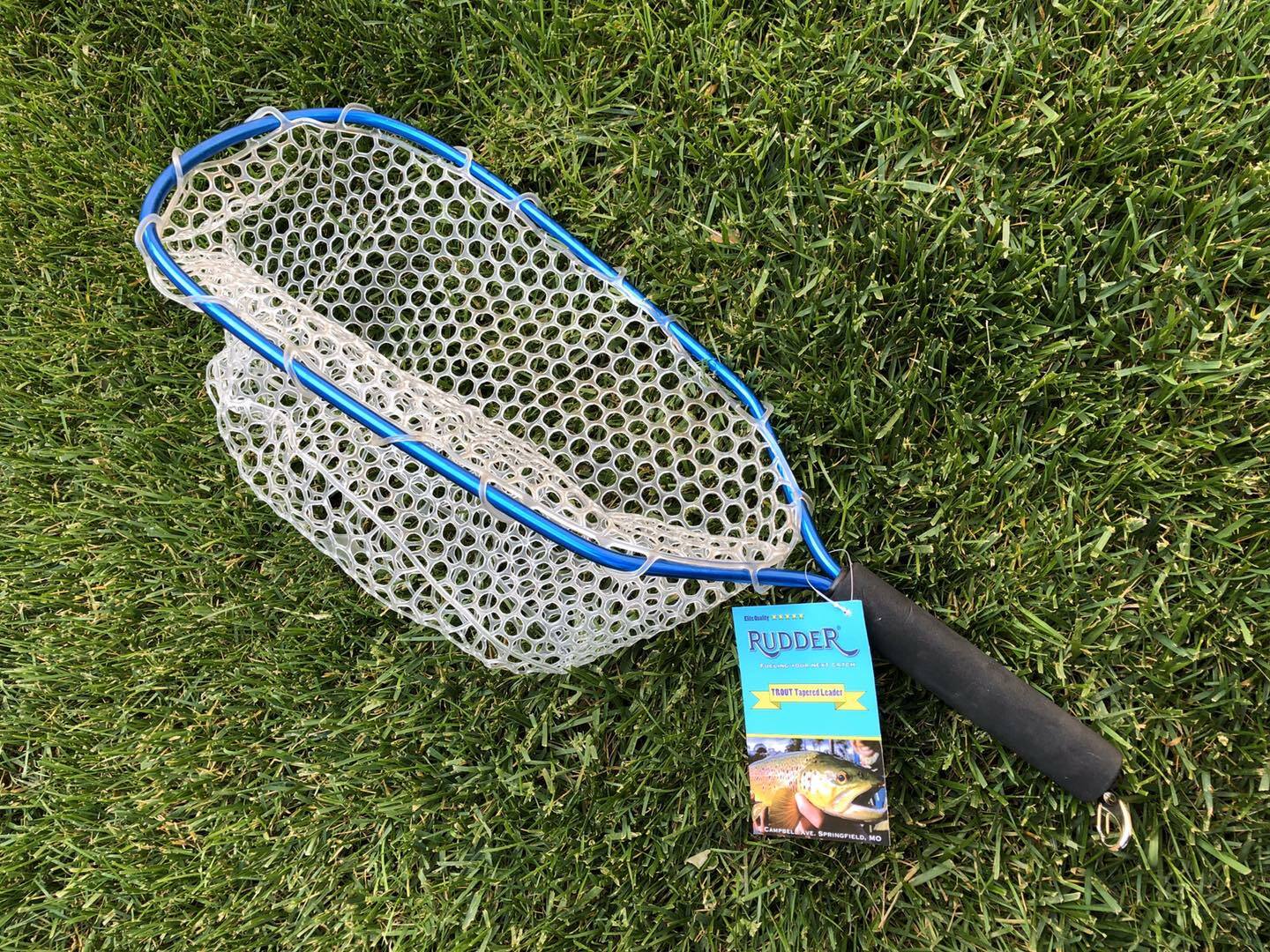 Rudder Fly Fishing Landing Net Rubber Trout Catch and Release Net Light Weight