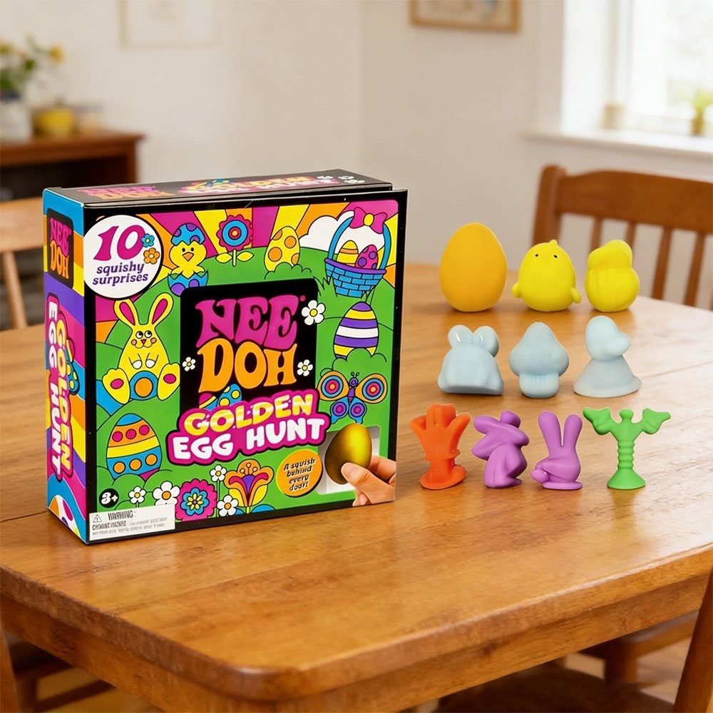 NeeDoh Easter Golden Egg Hunt Mystery (10 Squishy Surprises!) Toy Gift New
